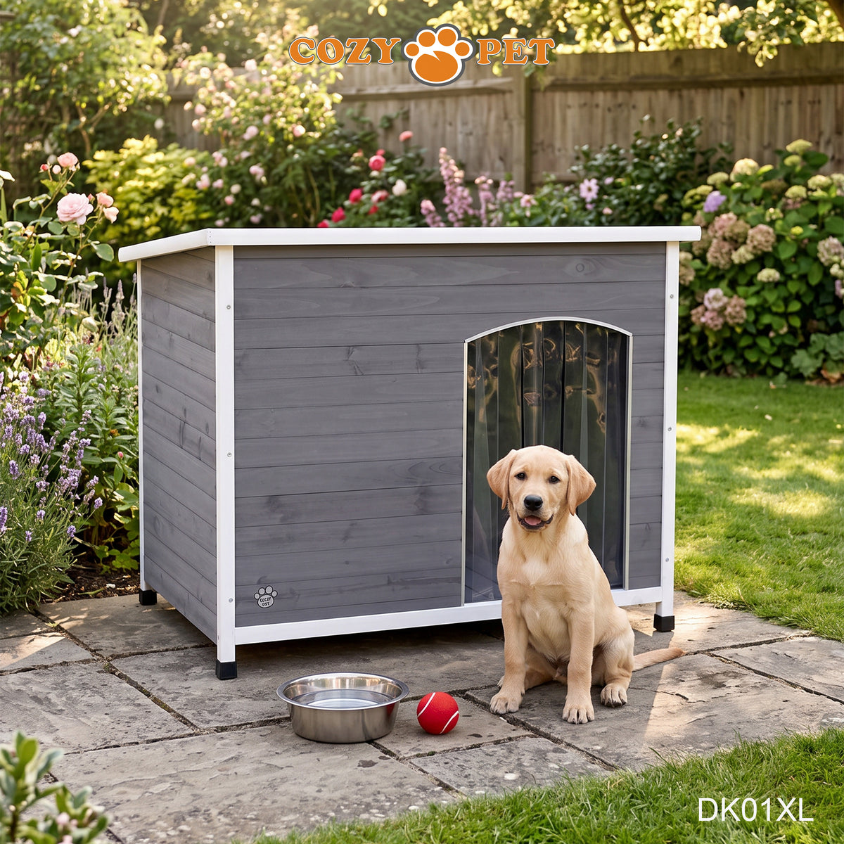 Dog Kennel Grey - Insulated - Cozy Pet - Size: X-Large - Model DK01XL-GREY