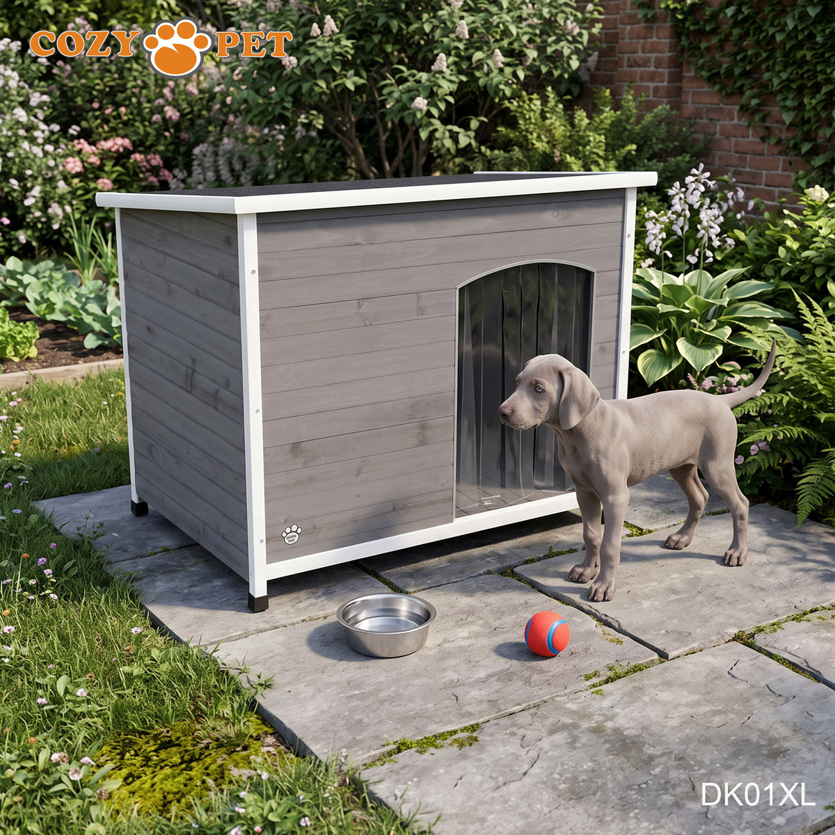 Dog Kennel Grey - Insulated - Cozy Pet - Size: X-Large - Model DK01XL-GREY