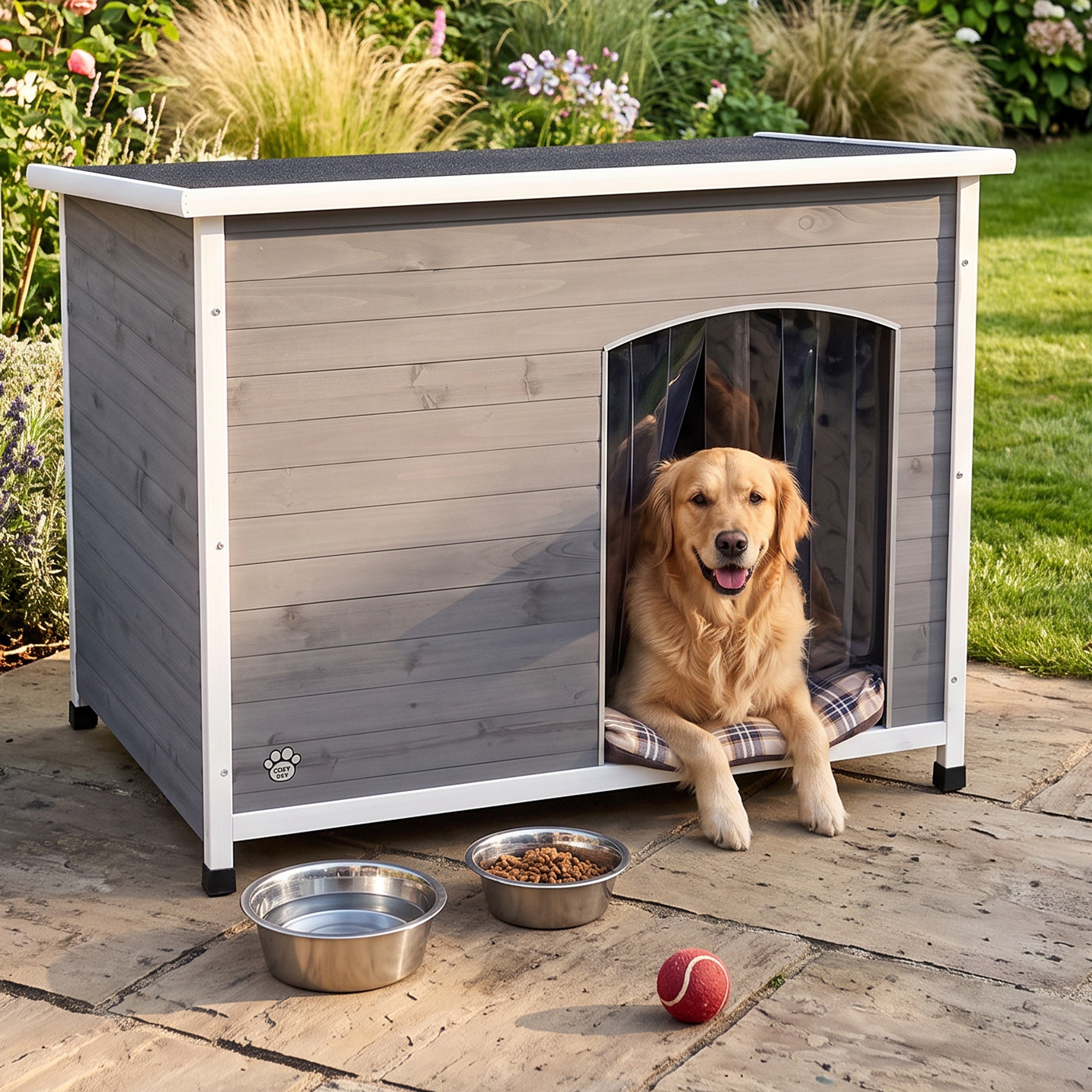 Dog Kennel Grey - Insulated - Cozy Pet - Size: X-Large - Model DK01XL-GREY