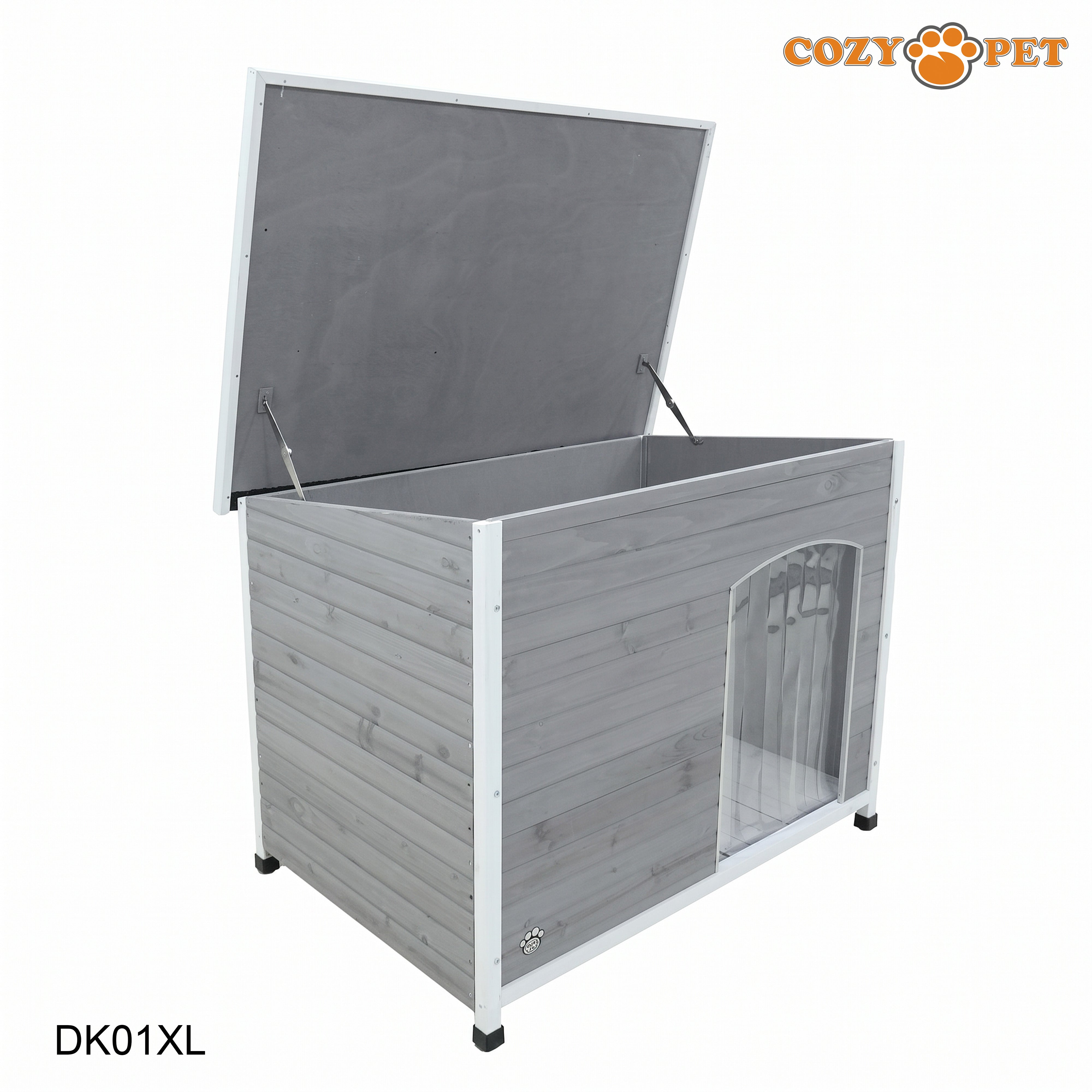Dog Kennel Grey - Insulated - Cozy Pet - Size: X-Large - Model DK01XL-GREY