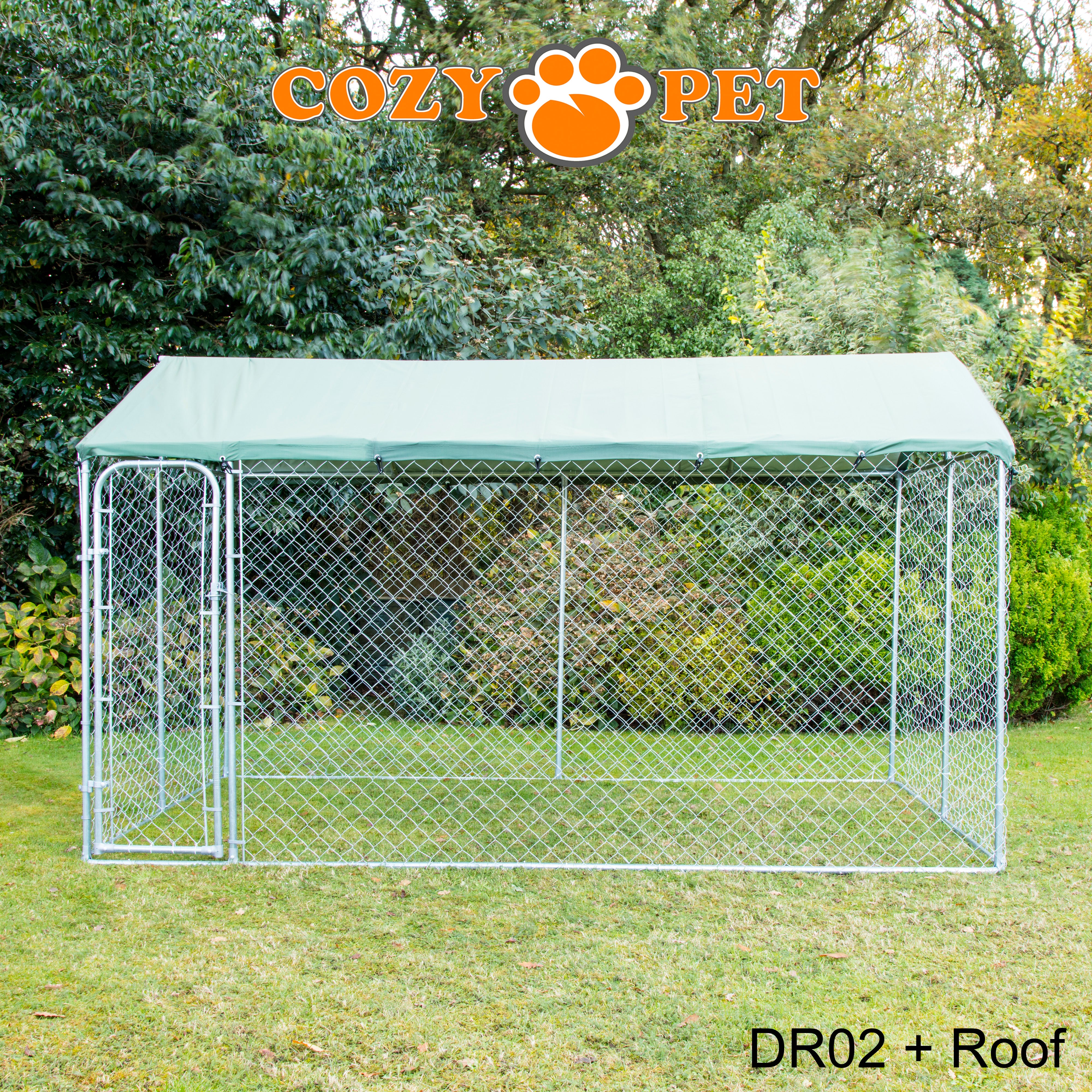 Dog Run with Roof 13ft x 7ft Model DR02 + Roof