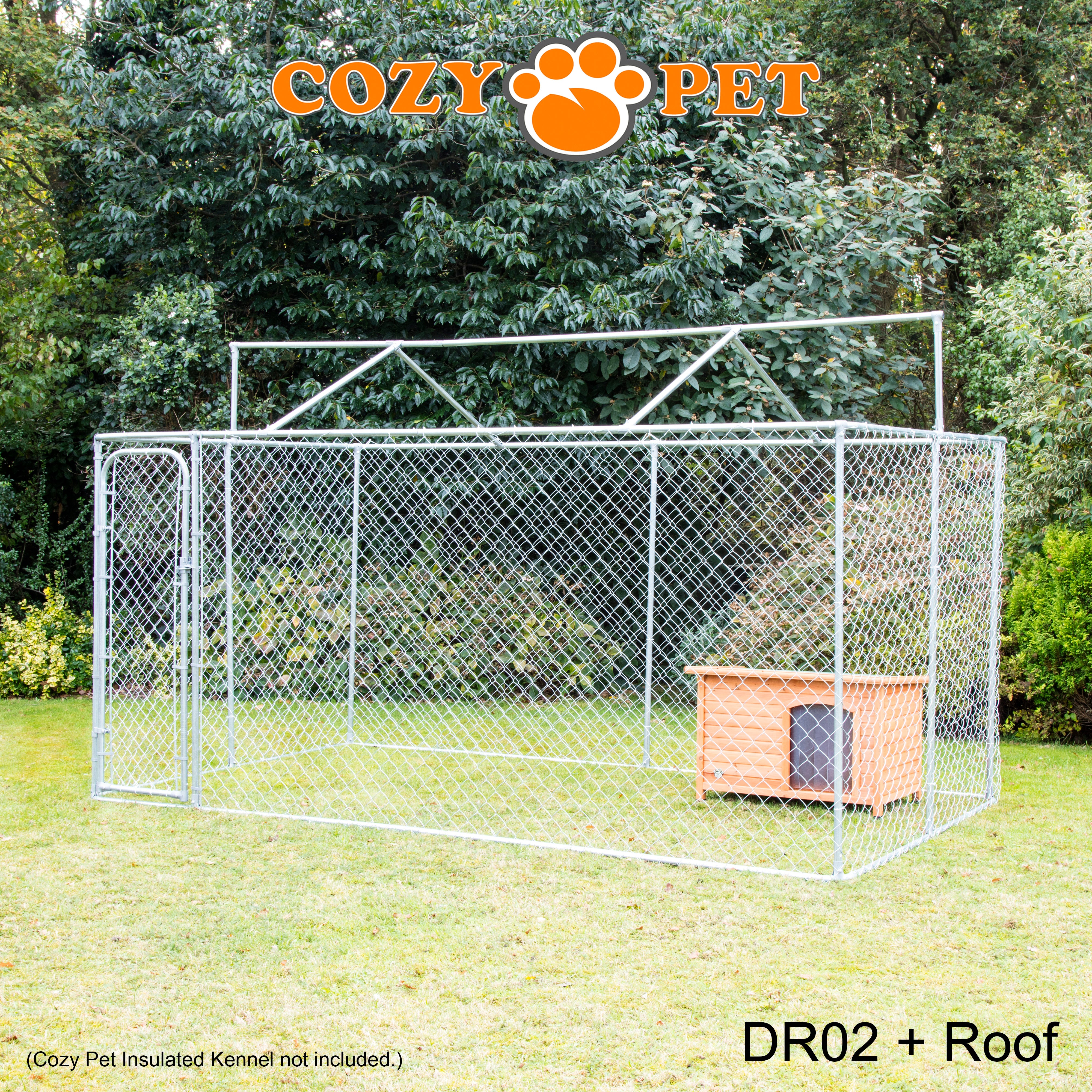 Dog Run with Roof 13ft x 7ft Model DR02 + Roof