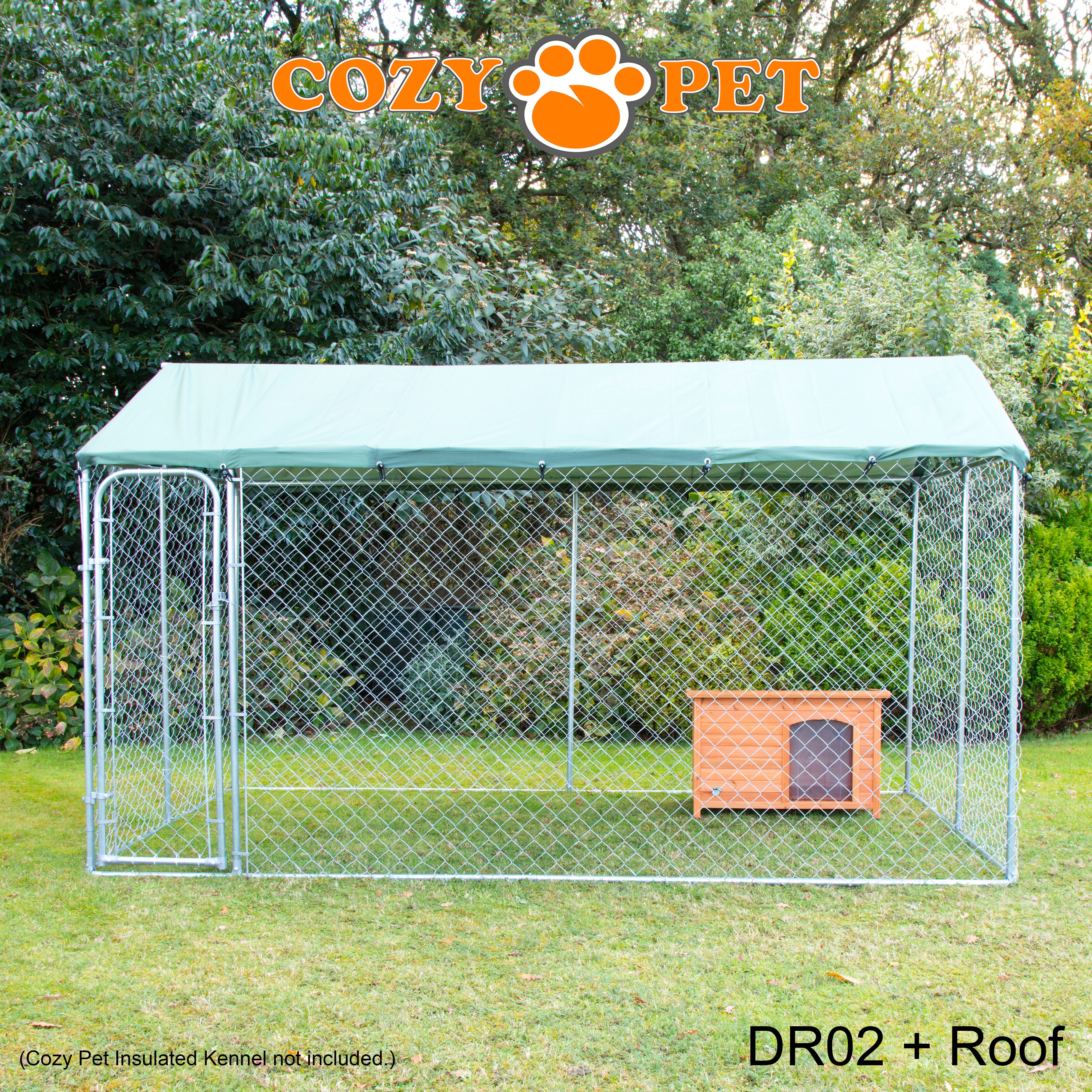 Dog Run with Roof 13ft x 7ft Model DR02 + Roof