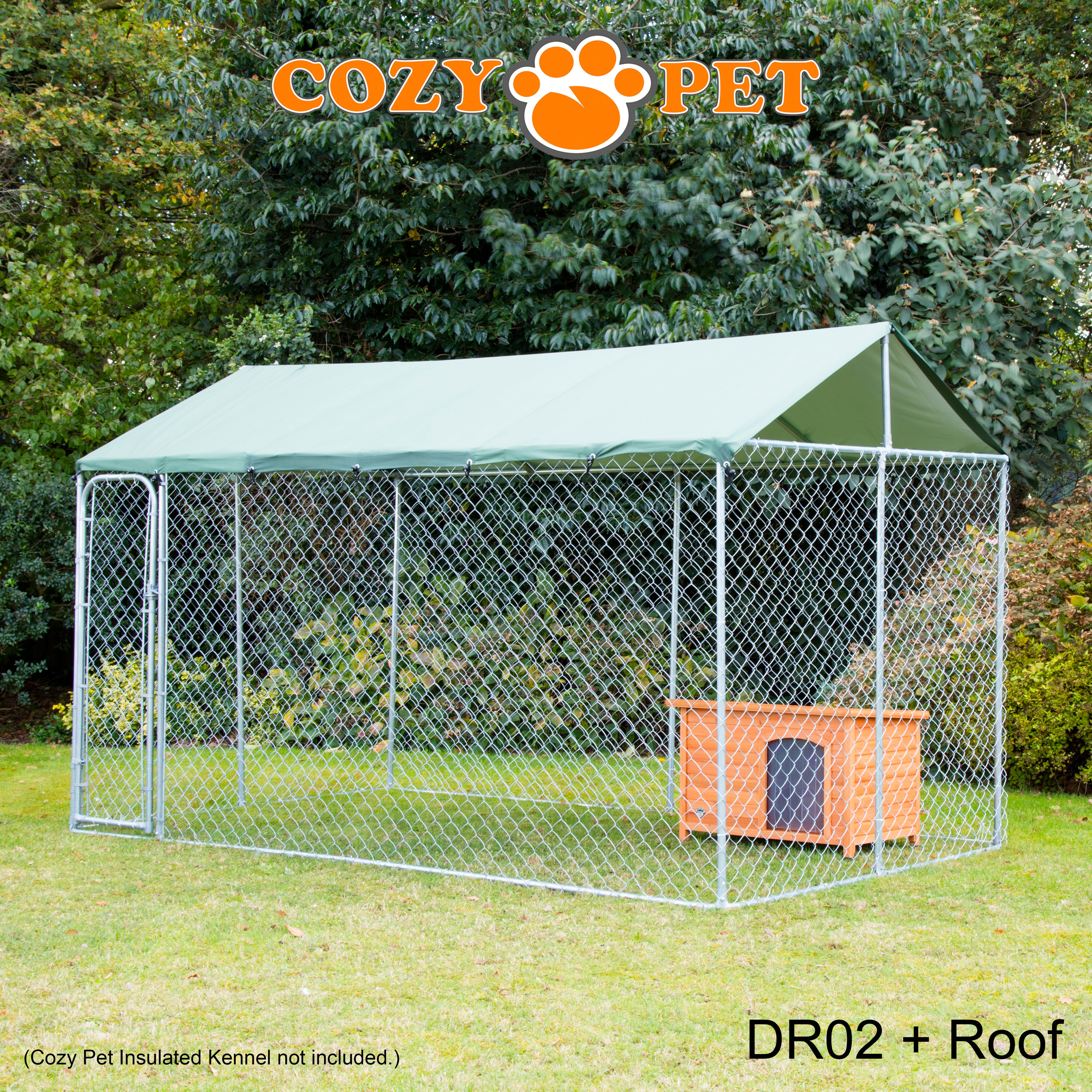 Dog Run with Roof 13ft x 7ft Model DR02 + Roof