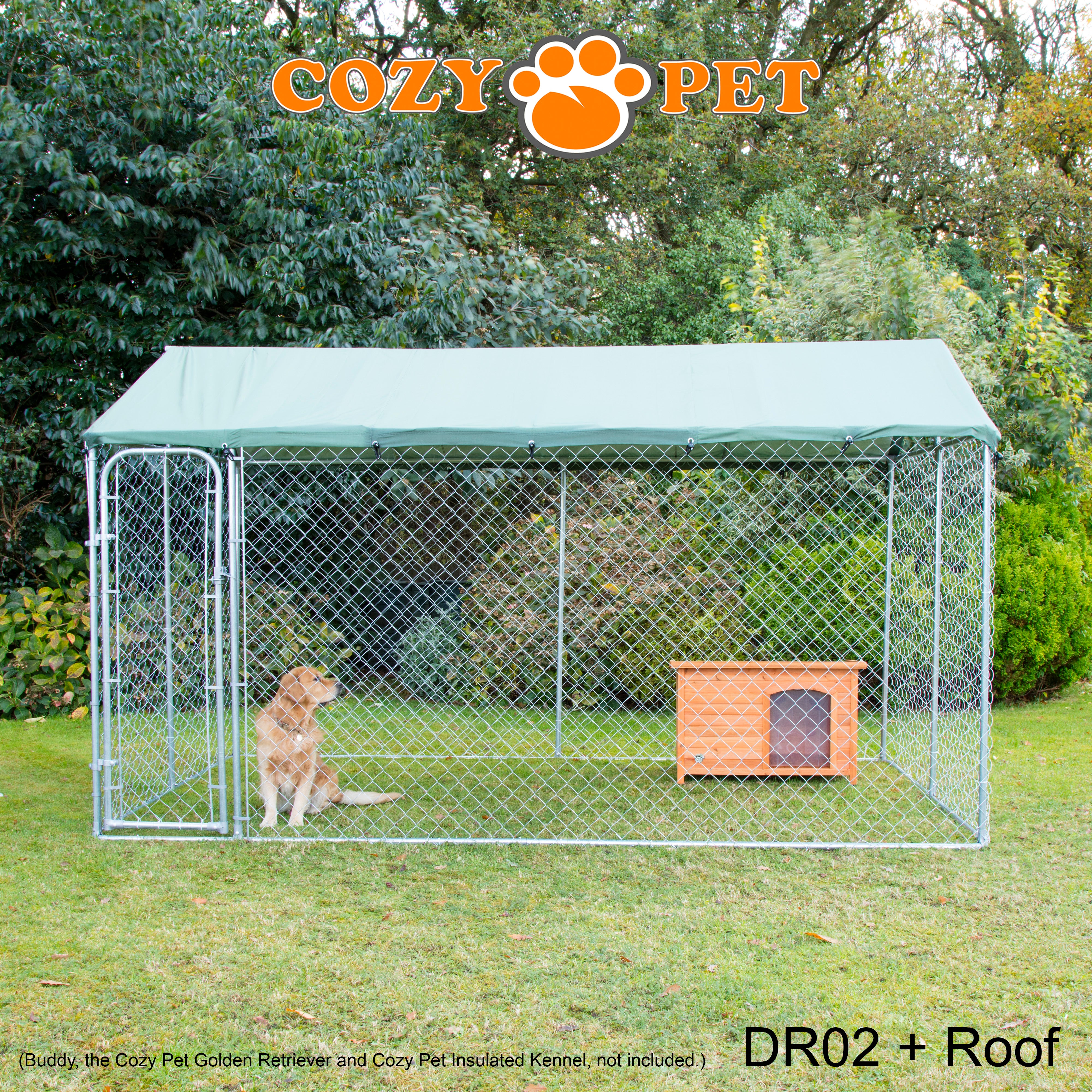 Dog Run with Roof 13ft x 7ft Model DR02 + Roof