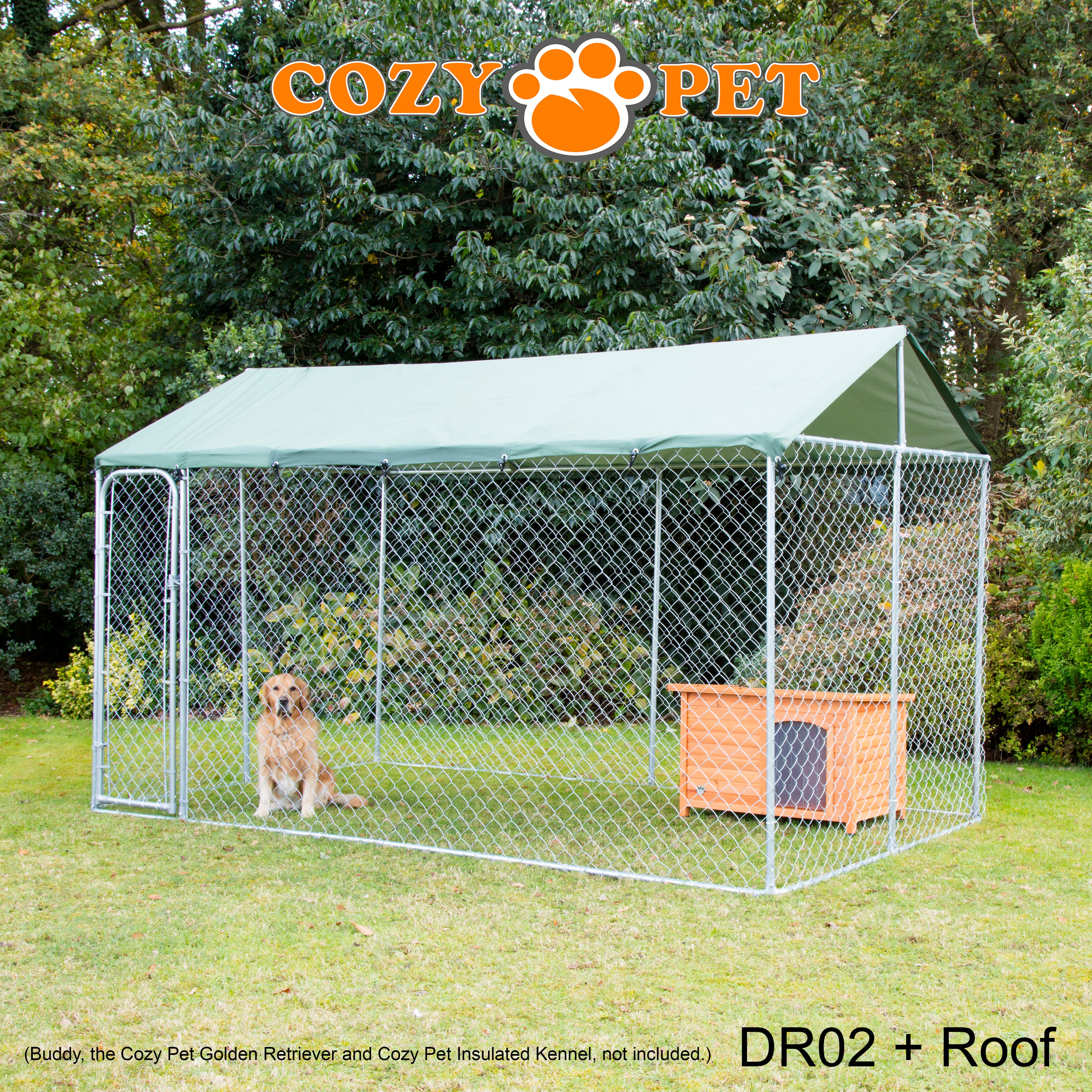 Dog Run with Roof 13ft x 7ft Model DR02 + Roof