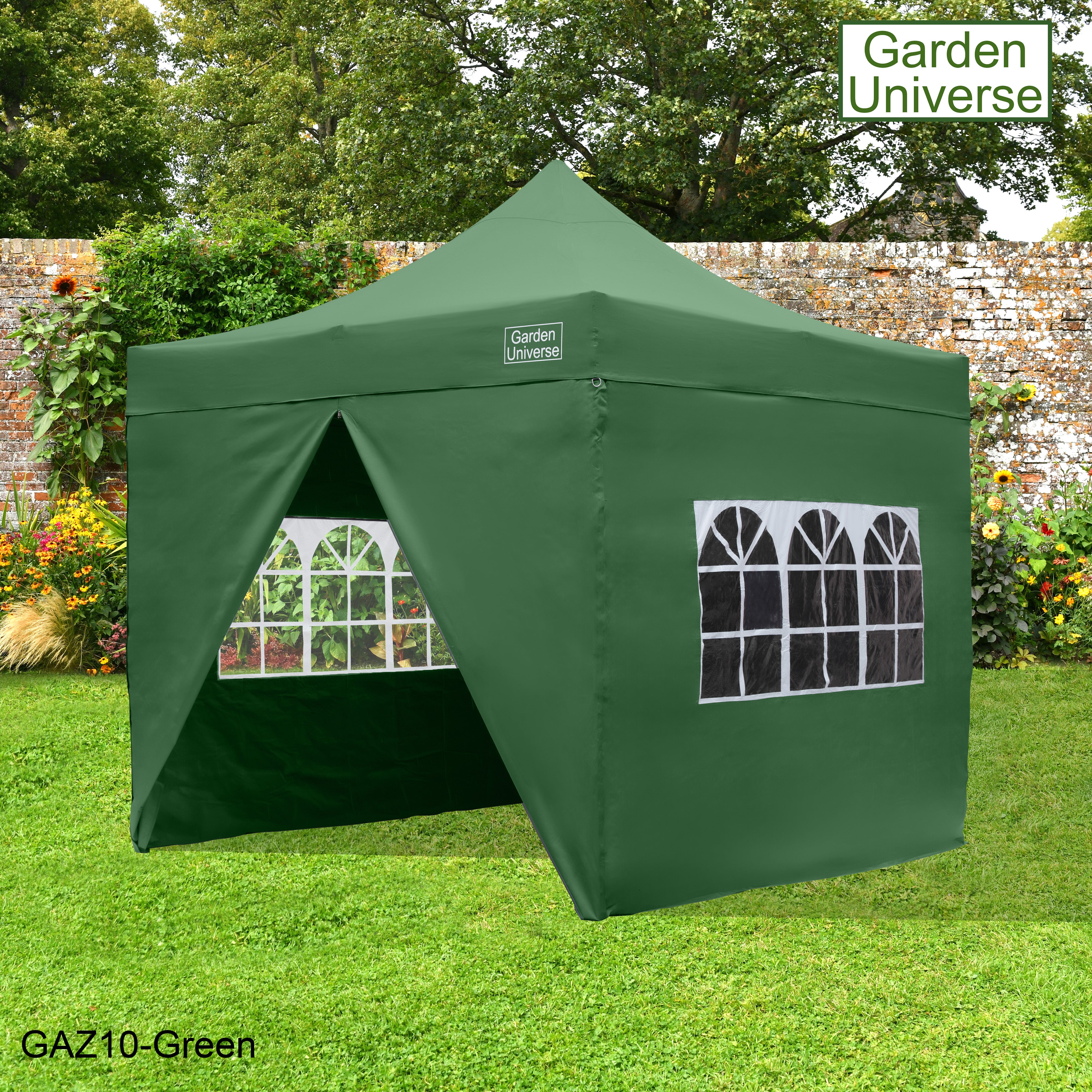 Gazebo 3m x 3m Commercial Grade Pop Up in Green with Heavy Duty Frame And Cover GAZ10-Green