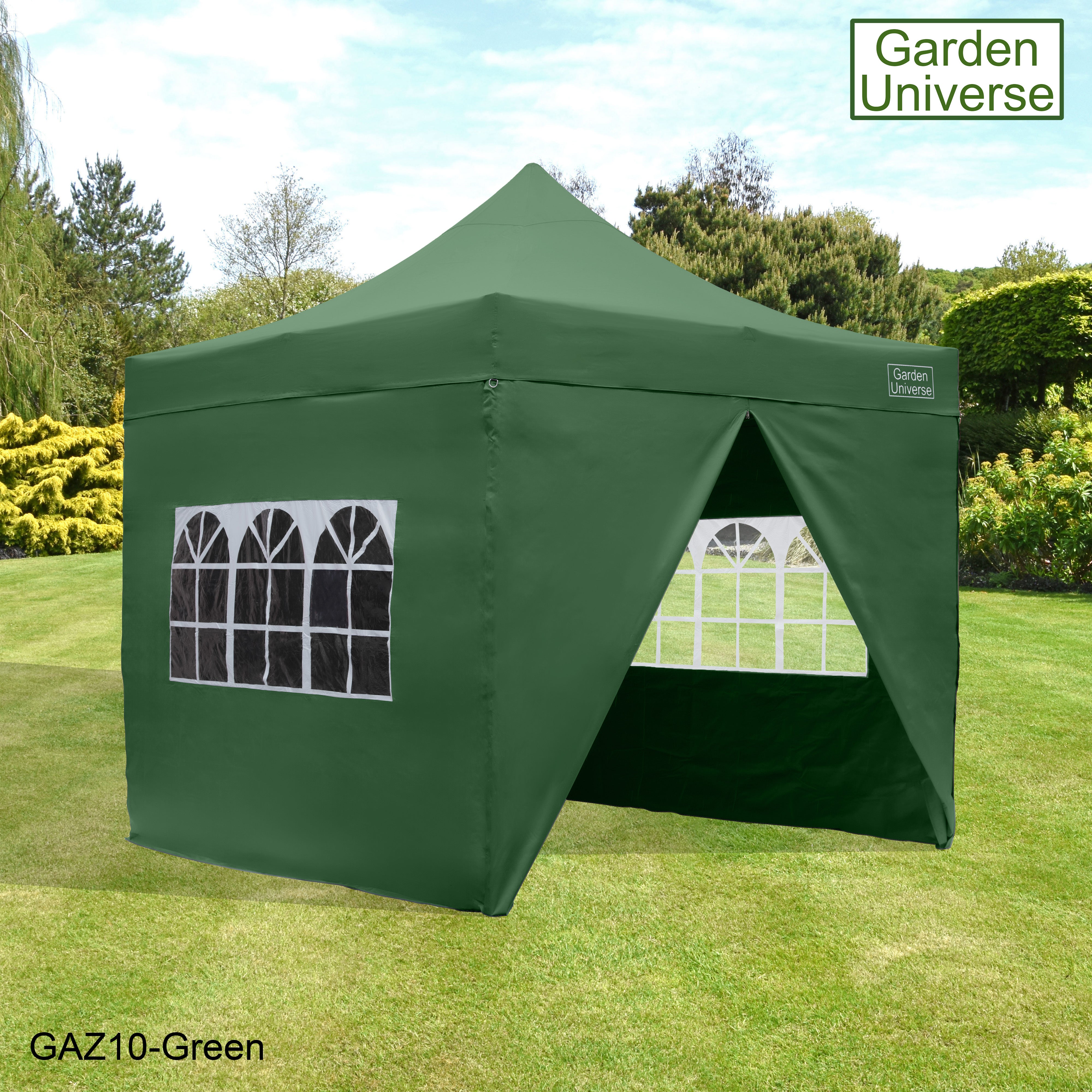 Gazebo 3m x 3m Commercial Grade Pop Up in Green with Heavy Duty Frame And Cover GAZ10-Green