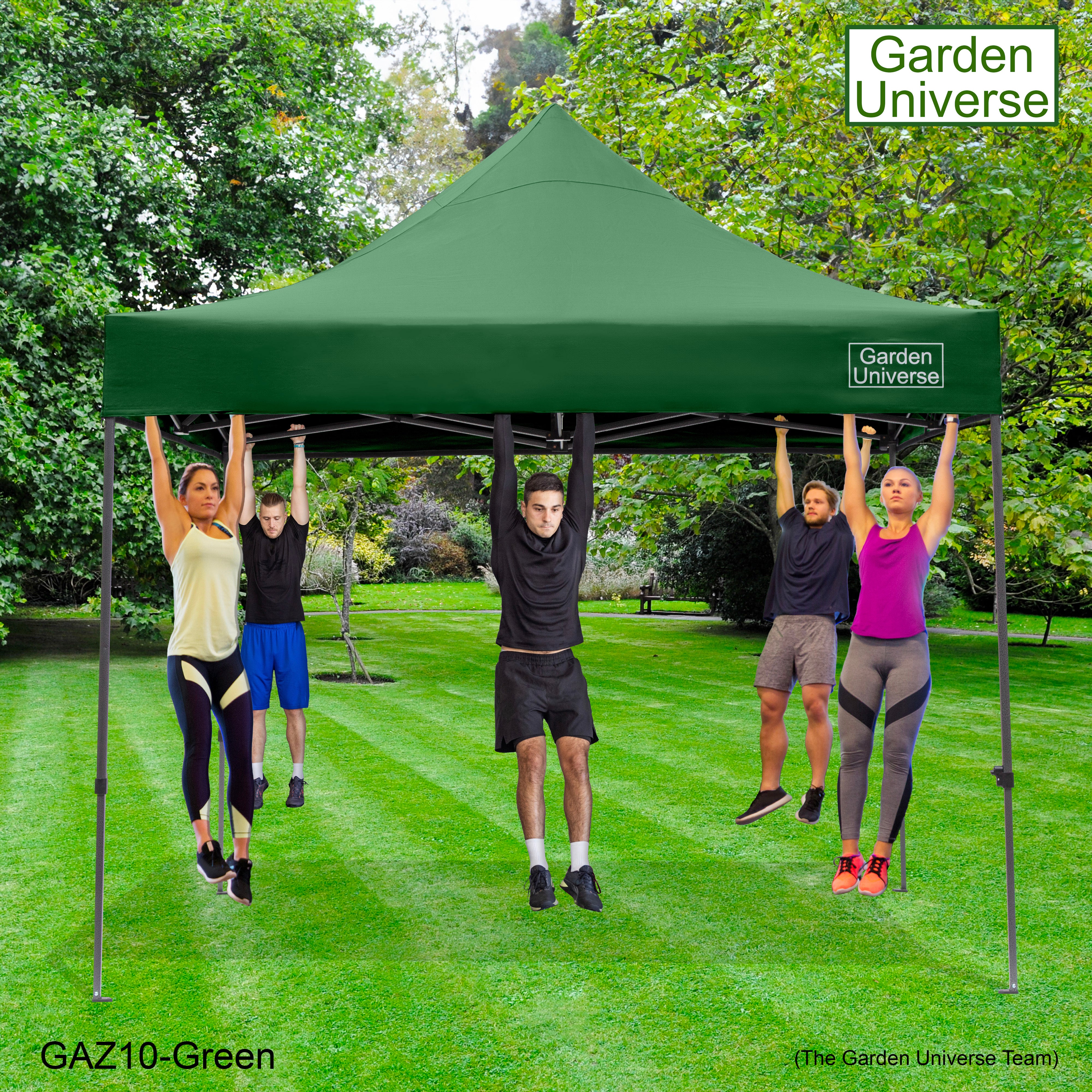 Gazebo 3m x 3m Commercial Grade Pop Up in Green with Heavy Duty Frame And Cover GAZ10-Green