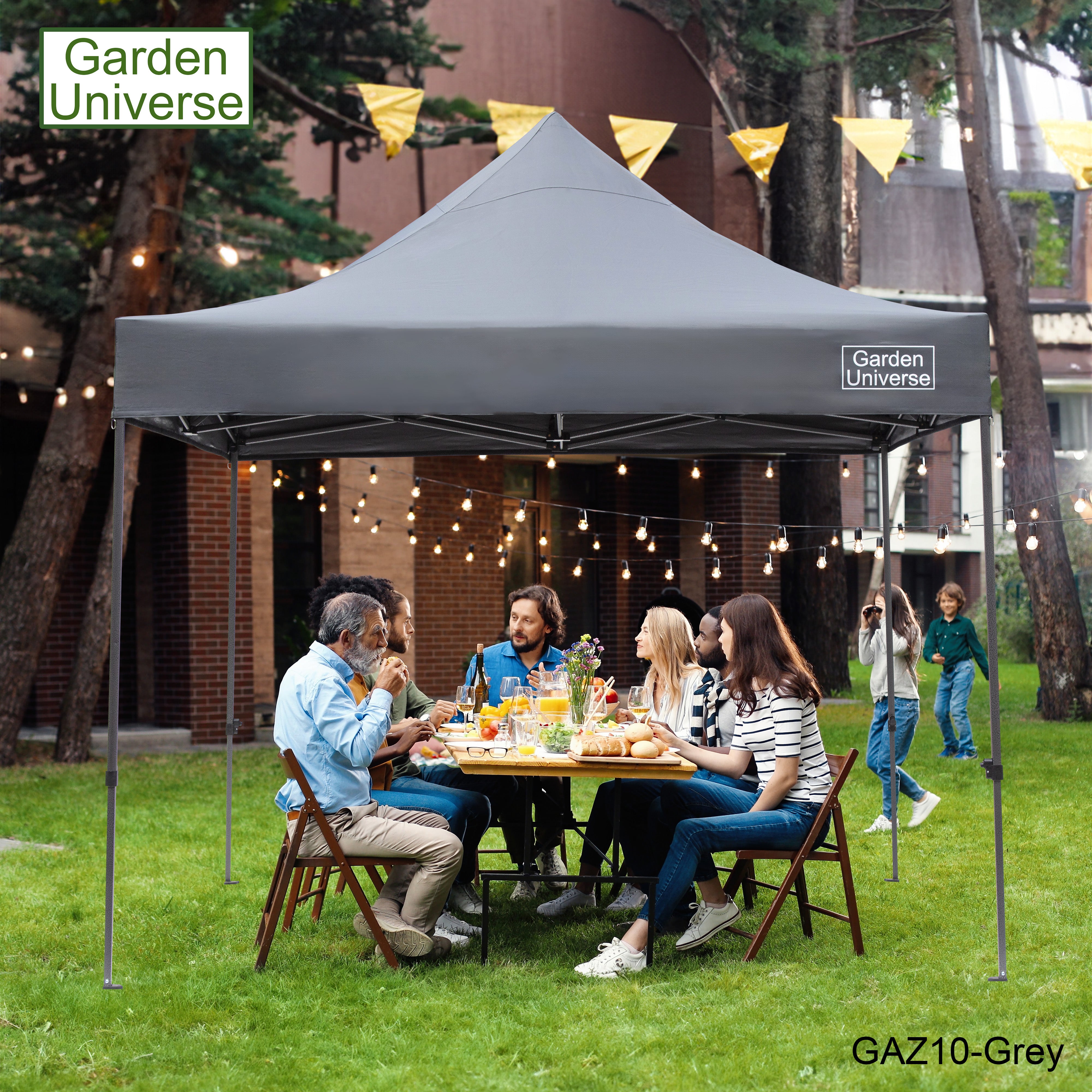 Gazebo 3m x 3m Commercial Grade Pop Up in Grey with Heavy Duty Frame And Cover GAZ10-Grey