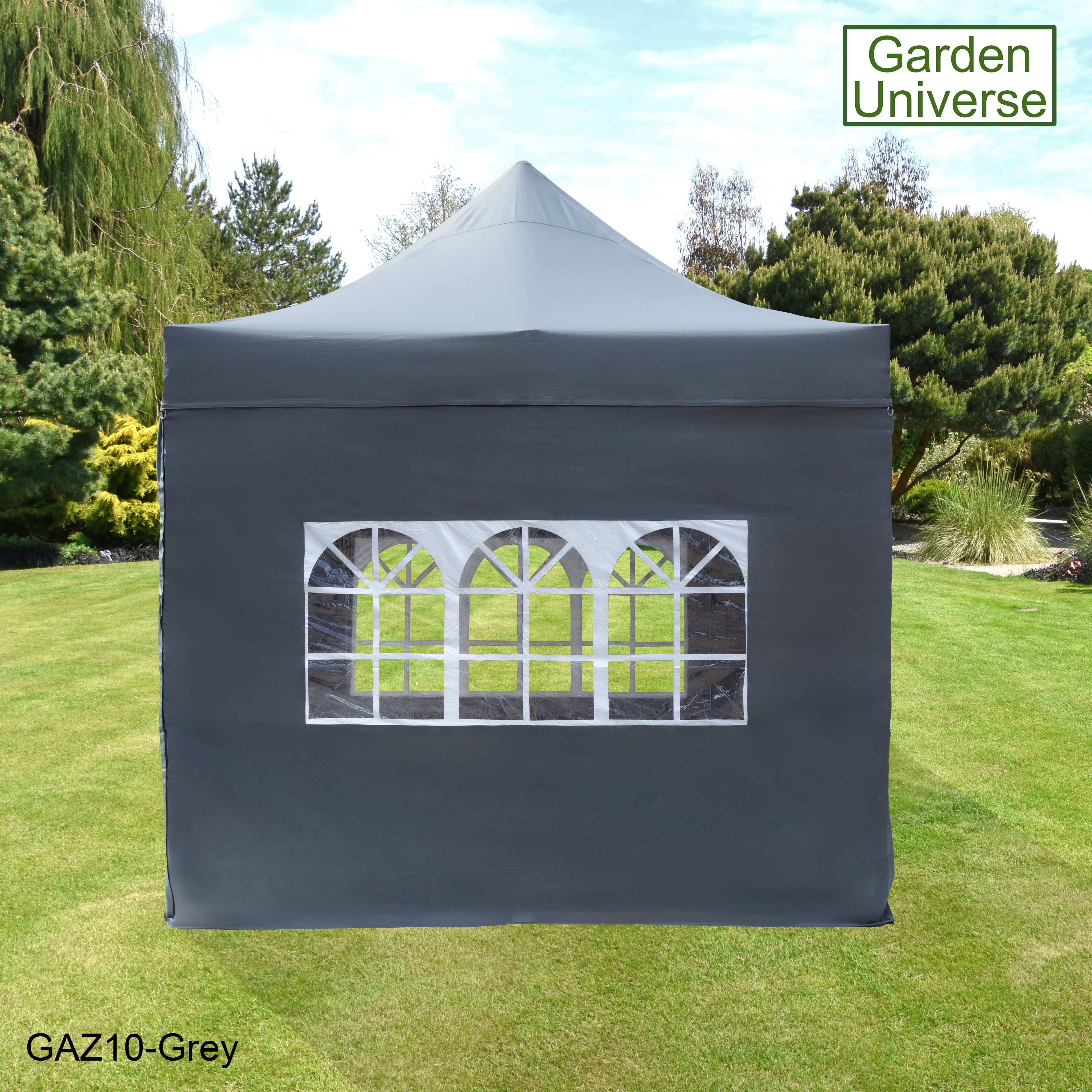 Gazebo 3m x 3m Commercial Grade Pop Up in Grey with Heavy Duty Frame And Cover GAZ10-Grey