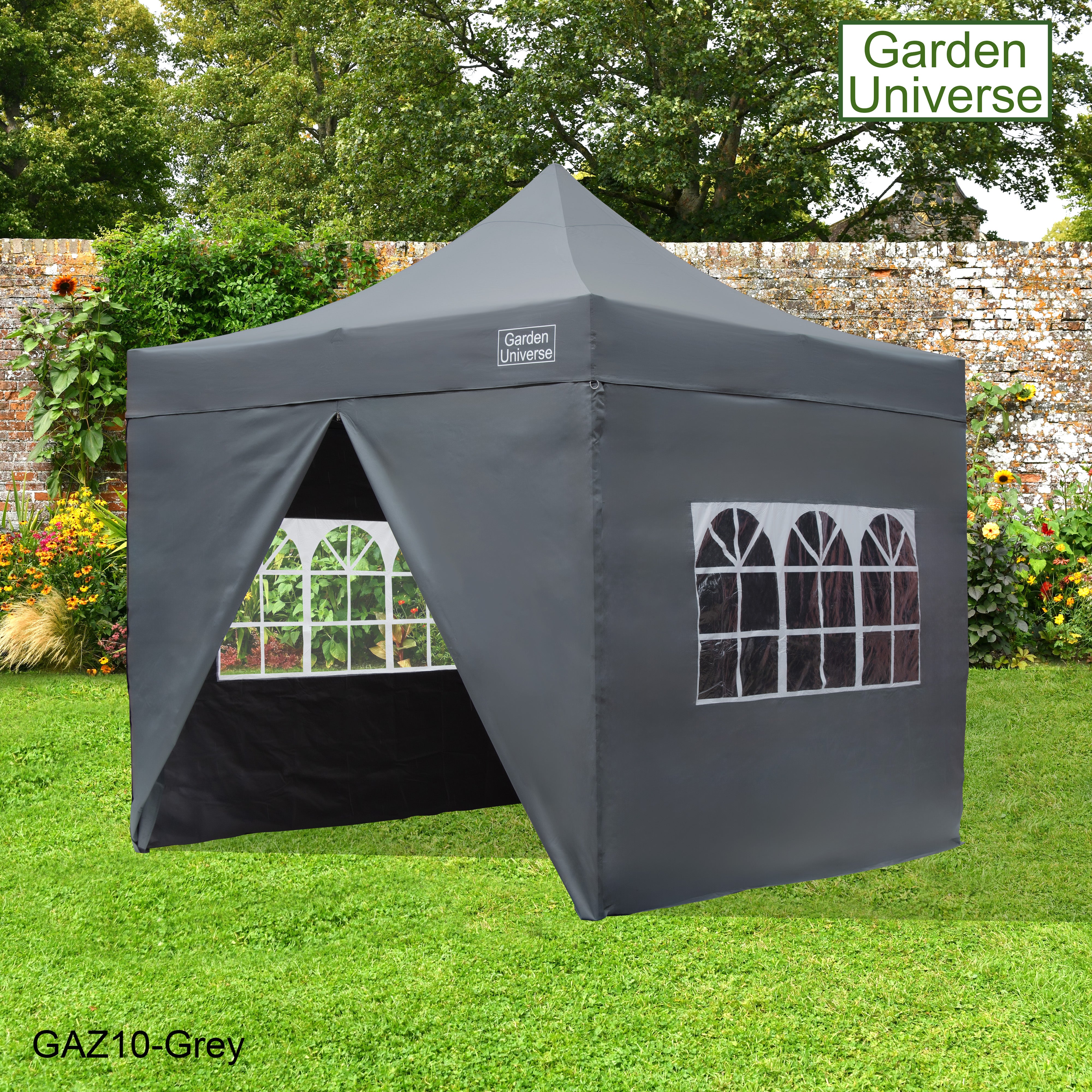 Gazebo 3m x 3m Commercial Grade Pop Up in Grey with Heavy Duty Frame And Cover GAZ10-Grey