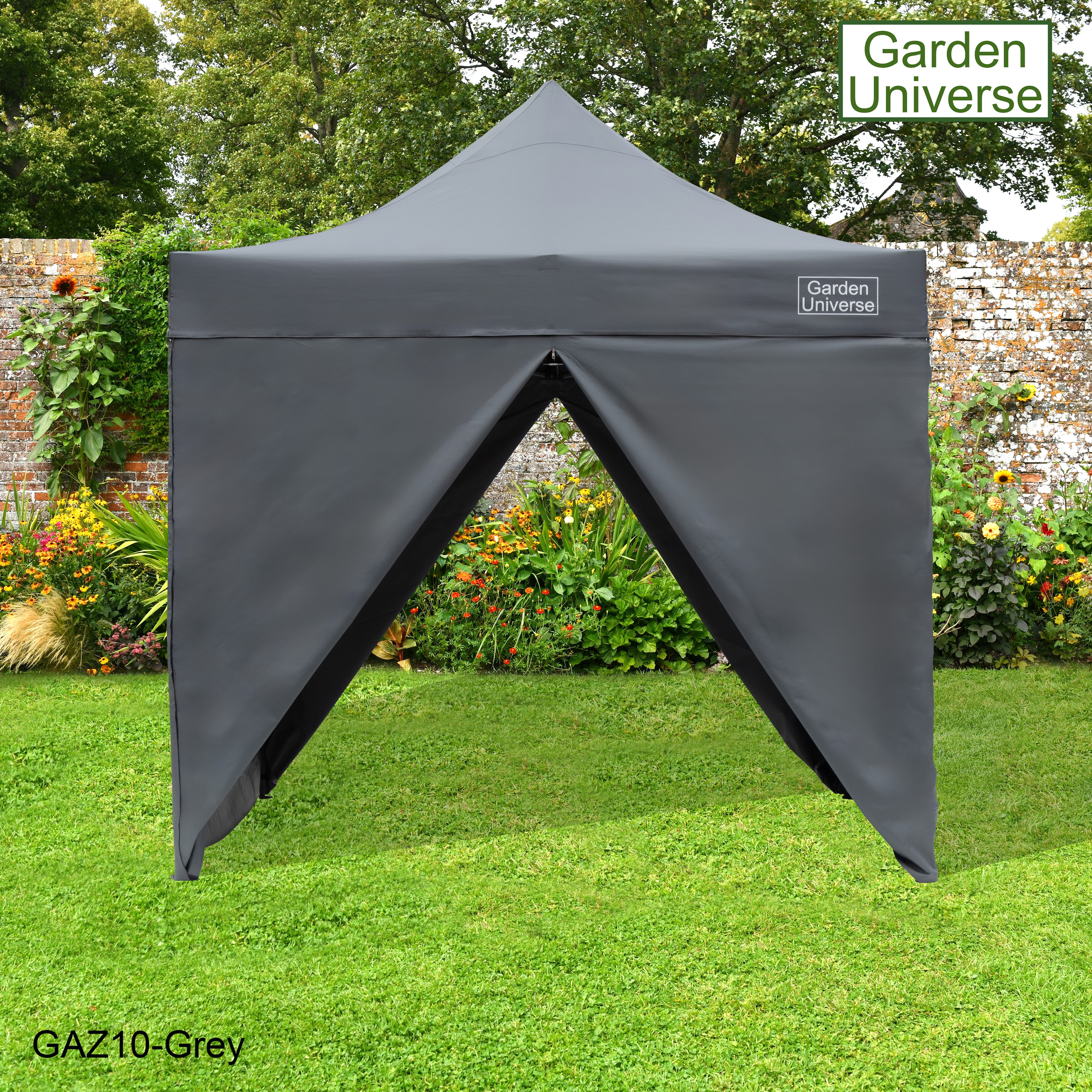 Gazebo 3m x 3m Commercial Grade Pop Up in Grey with Heavy Duty Frame And Cover GAZ10-Grey