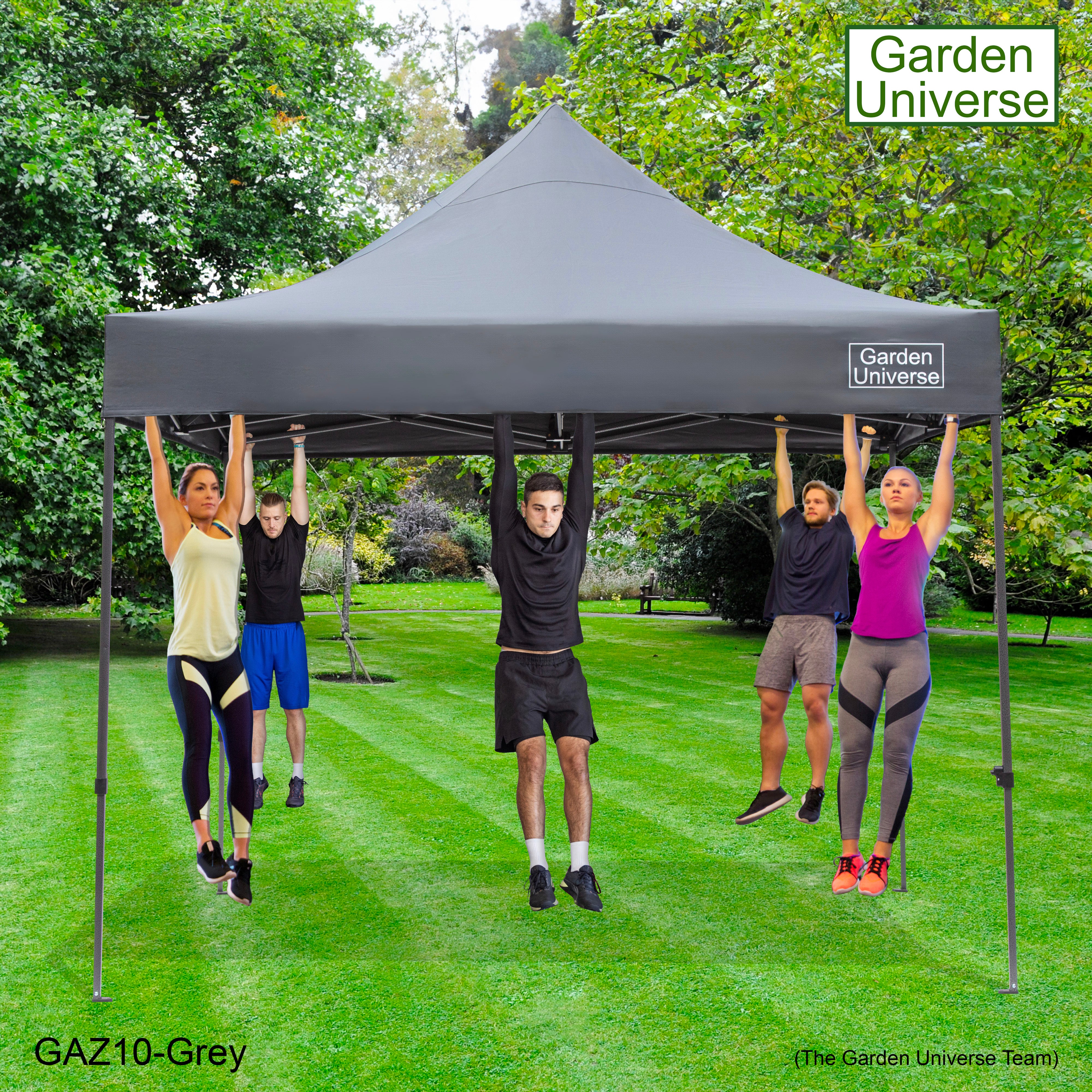 Gazebo 3m x 3m Commercial Grade Pop Up in Grey with Heavy Duty Frame And Cover GAZ10-Grey