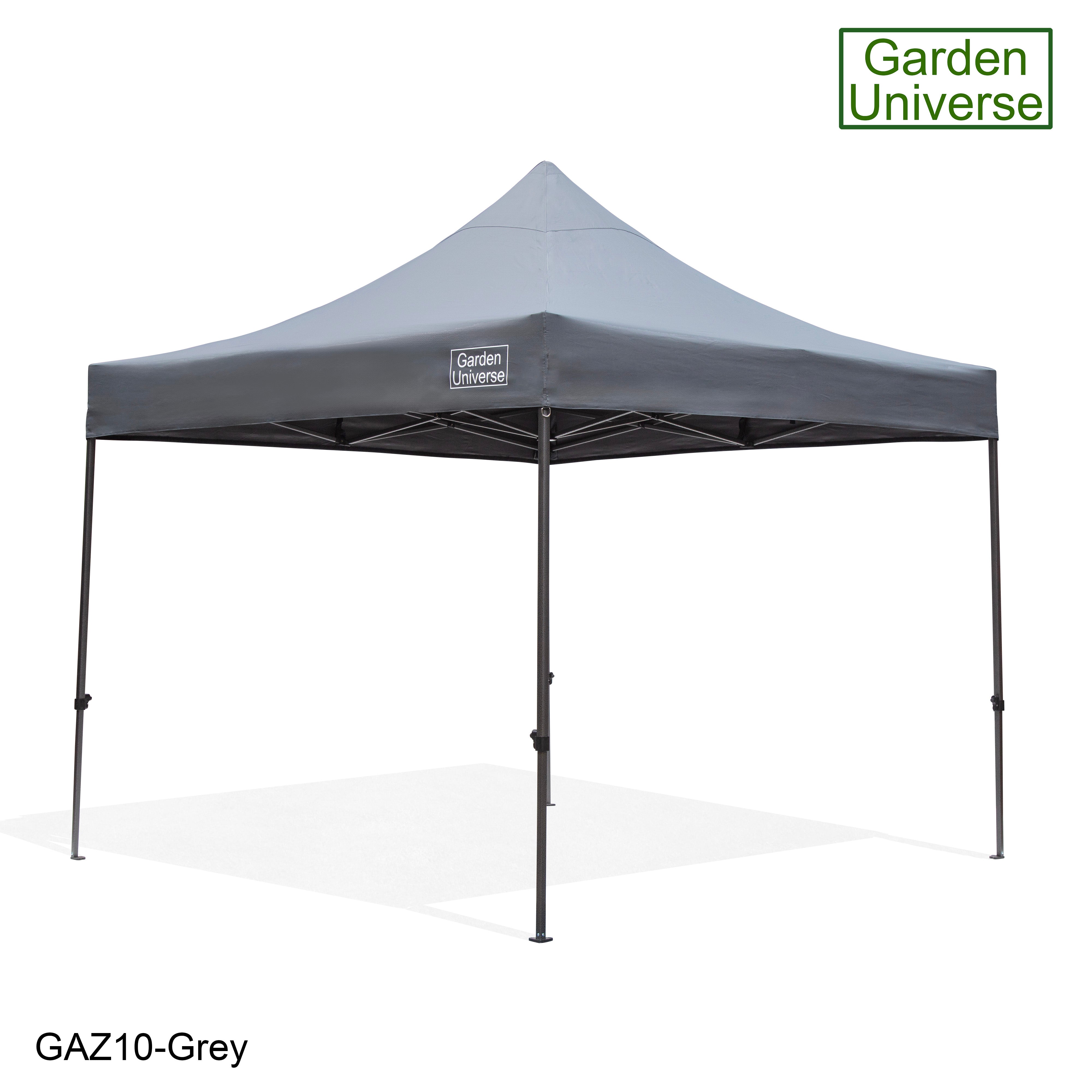 Gazebo 3m x 3m Commercial Grade Pop Up in Grey with Heavy Duty Frame And Cover GAZ10-Grey