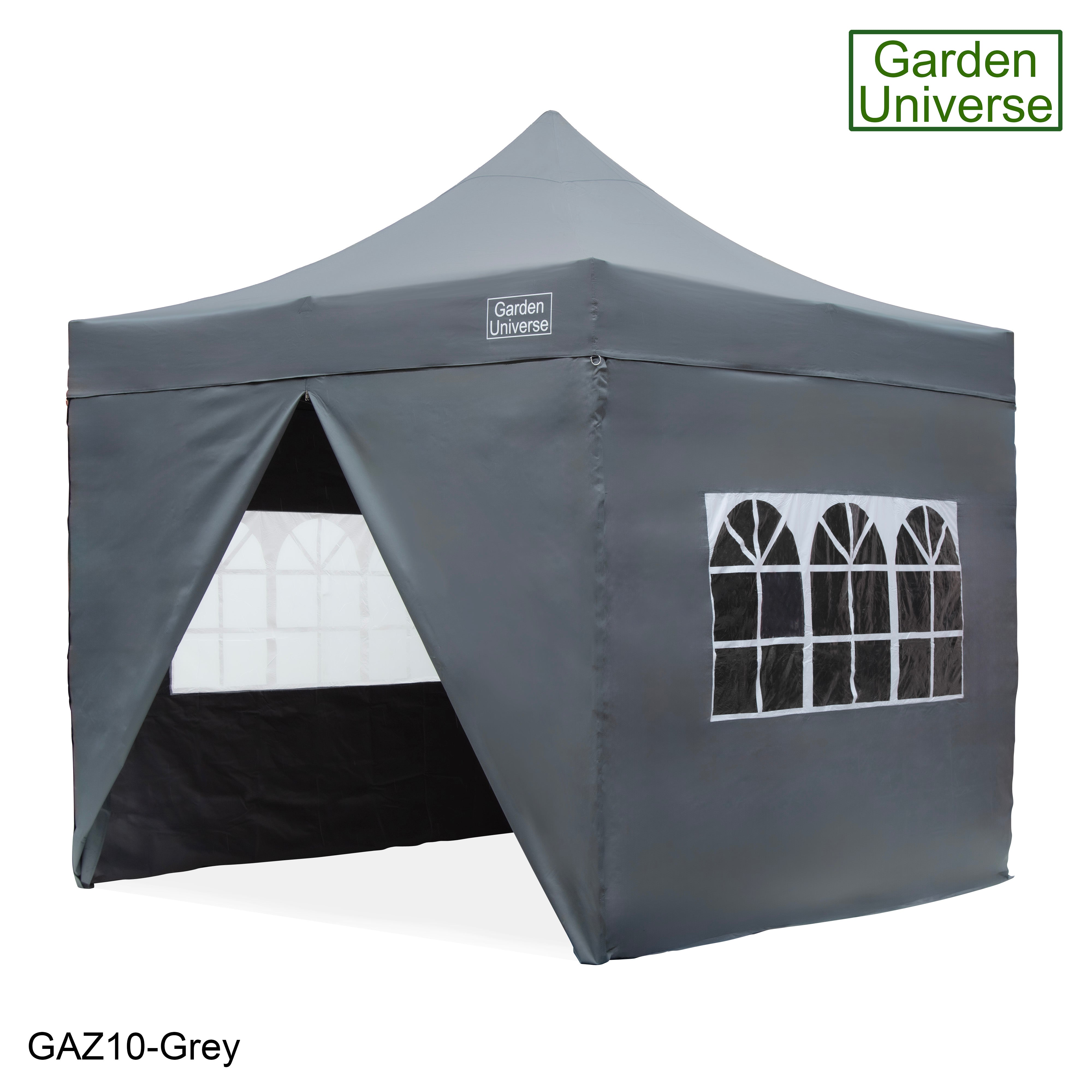 Gazebo 3m x 3m Commercial Grade Pop Up in Grey with Heavy Duty Frame And Cover GAZ10-Grey