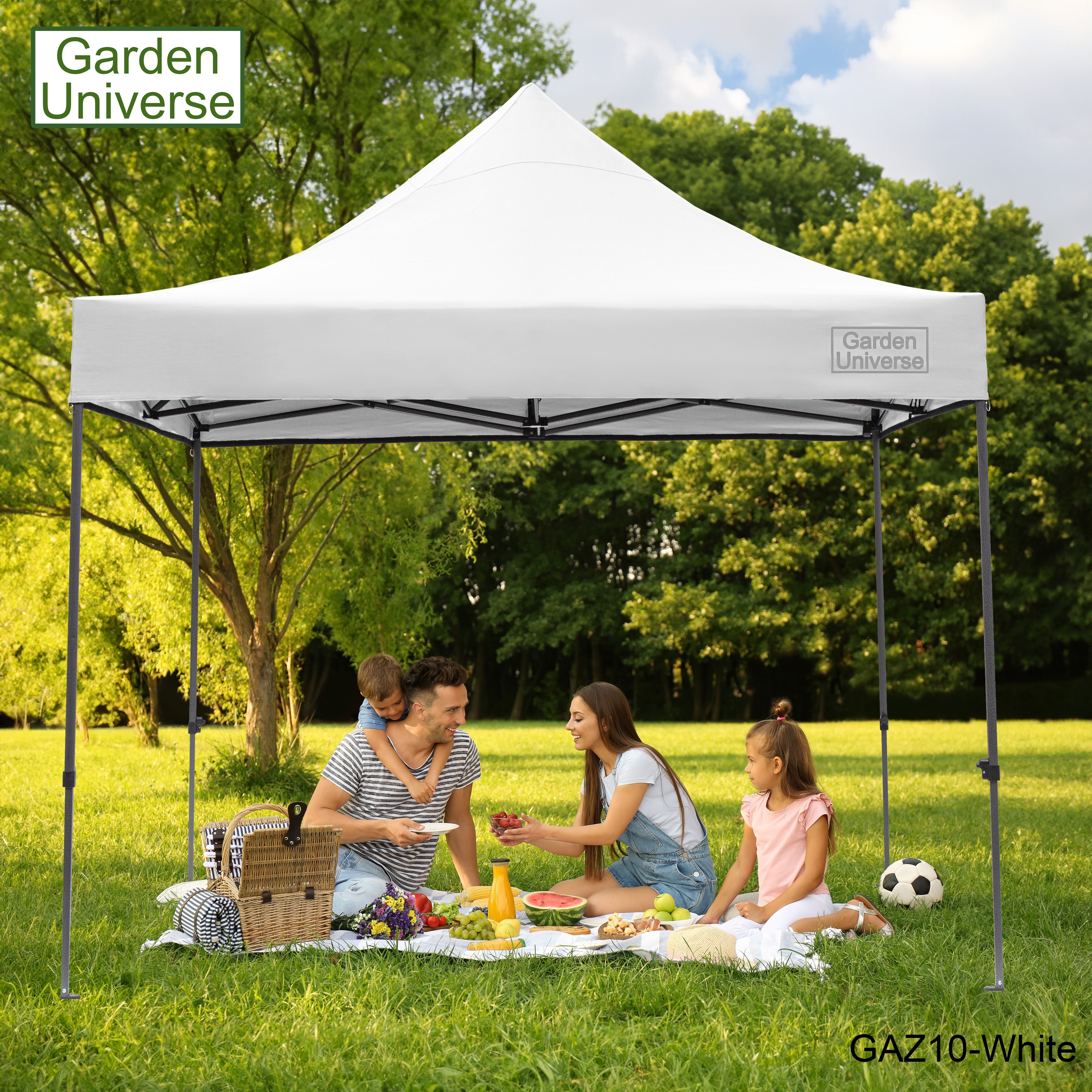 Gazebo 3m x 3m Commercial Grade Pop Up in White with Heavy Duty Frame And Cover GAZ10-White