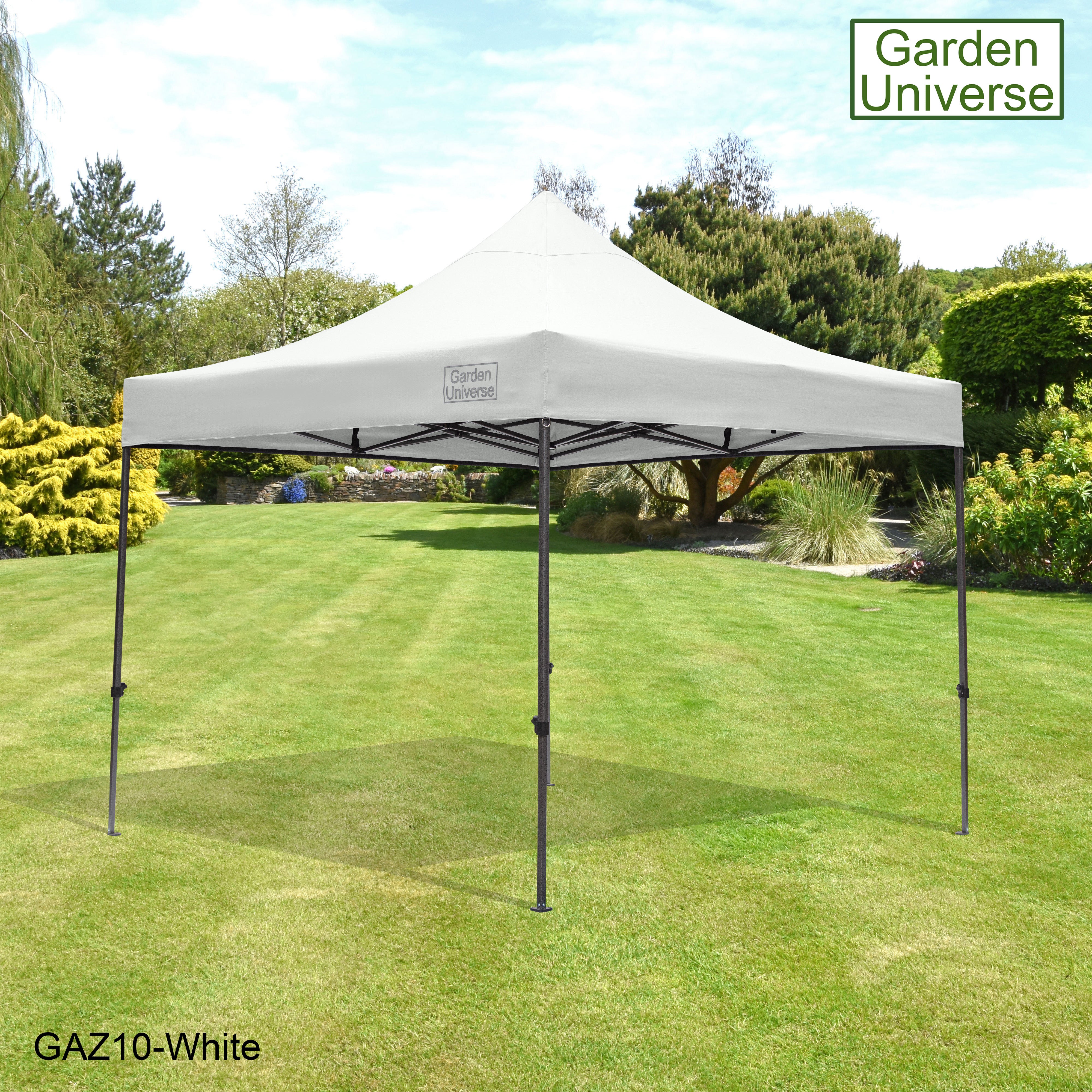 Gazebo 3m x 3m Commercial Grade Pop Up in White with Heavy Duty Frame And Cover GAZ10-White