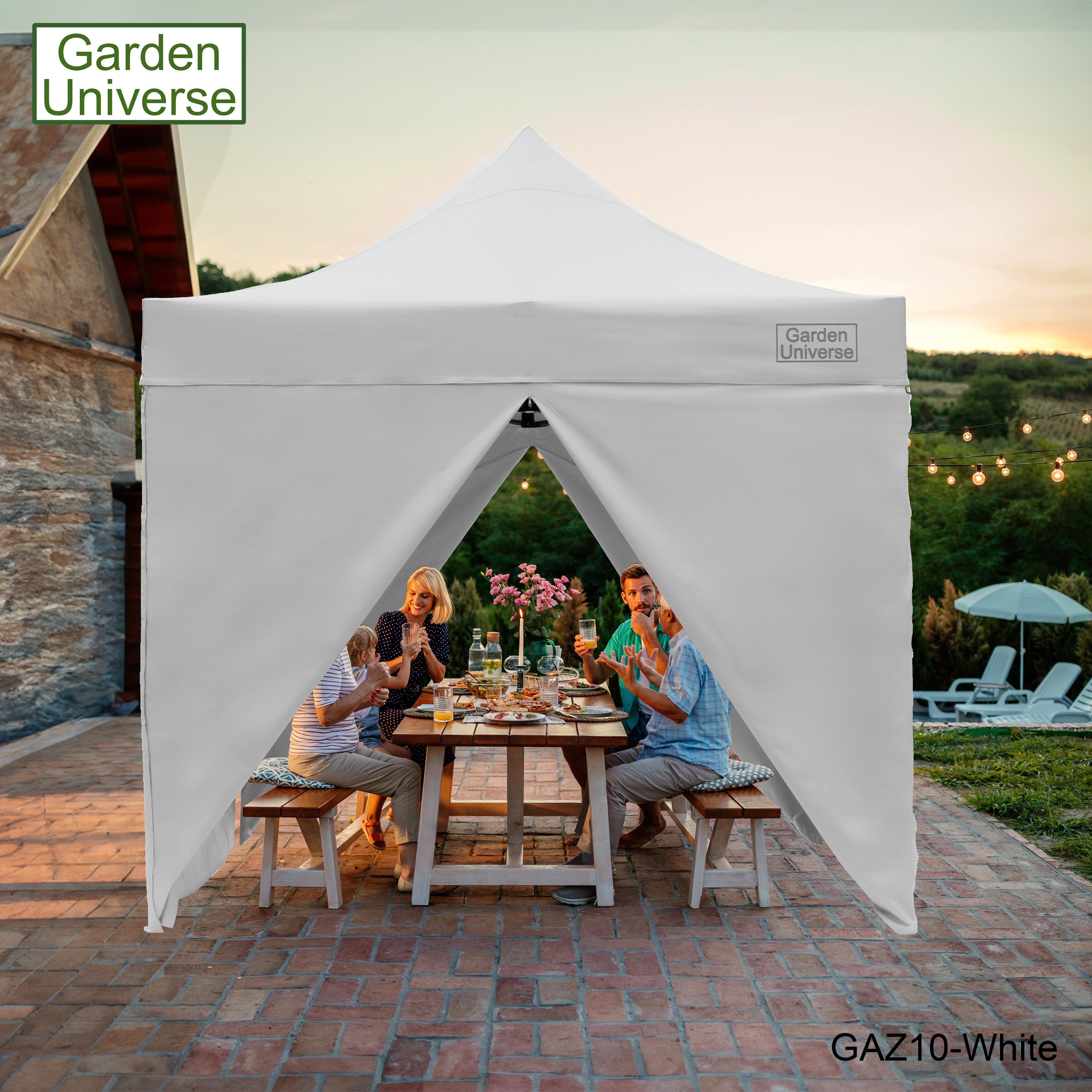 Gazebo 3m x 3m Commercial Grade Pop Up in White with Heavy Duty Frame And Cover GAZ10-White