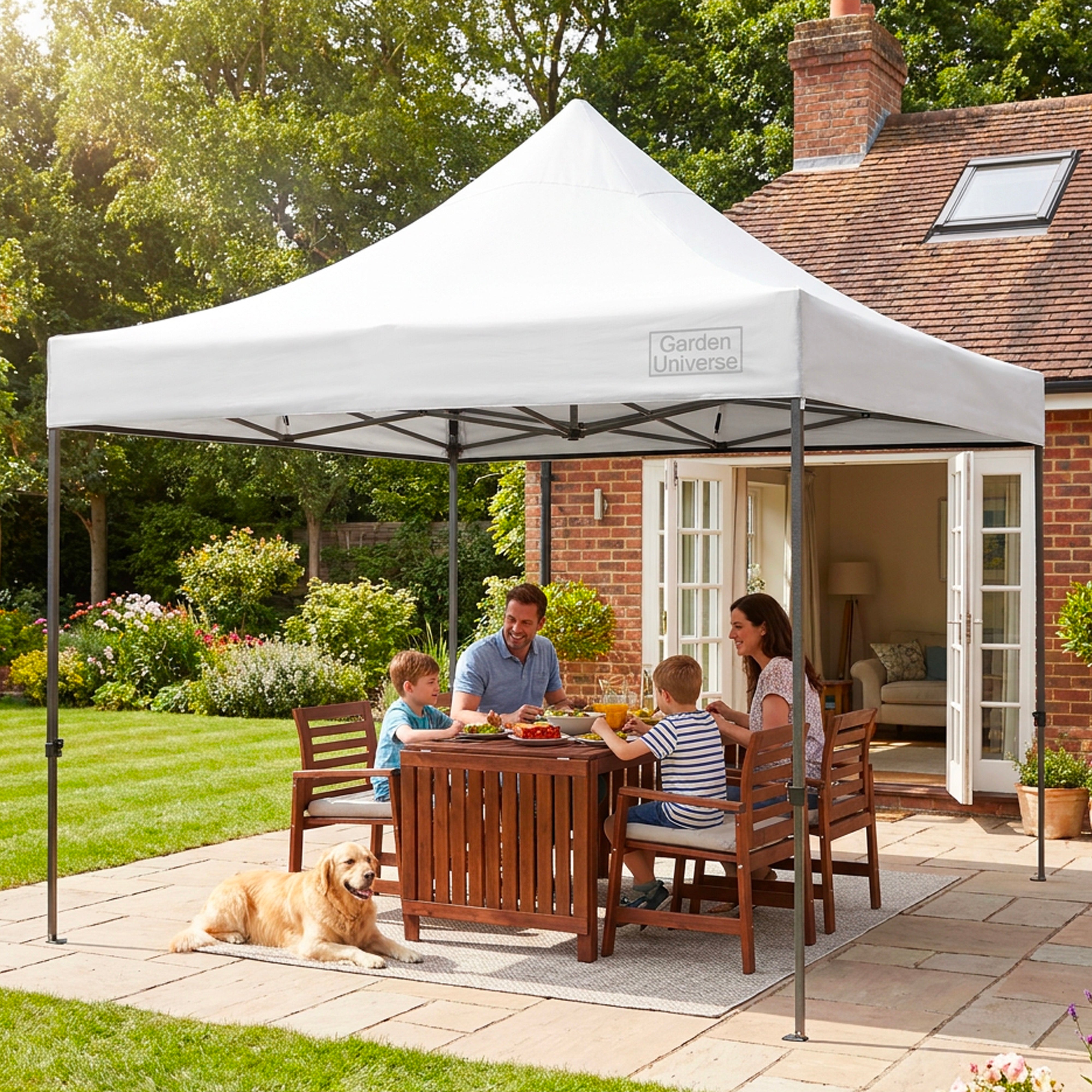 Gazebo 3m x 3m Commercial Grade Pop Up in White with Heavy Duty Frame GAZ11-White