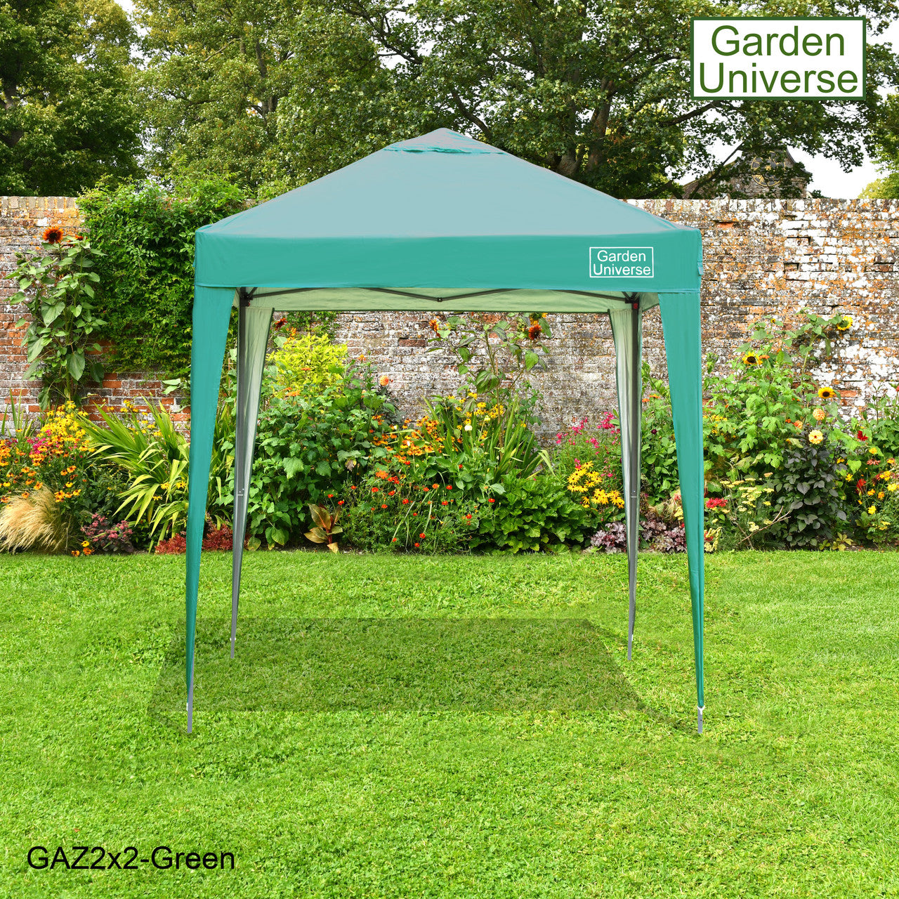 Gazebo 2m x 2m Pop Up in Green with Heavy Duty Frame GAZ2x2-Green