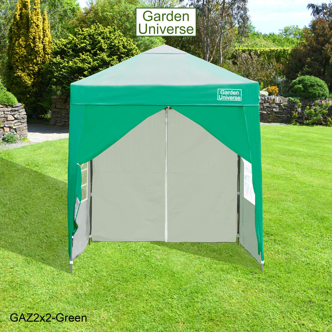 Gazebo 2m x 2m Pop Up in Green with Heavy Duty Frame GAZ2x2-Green