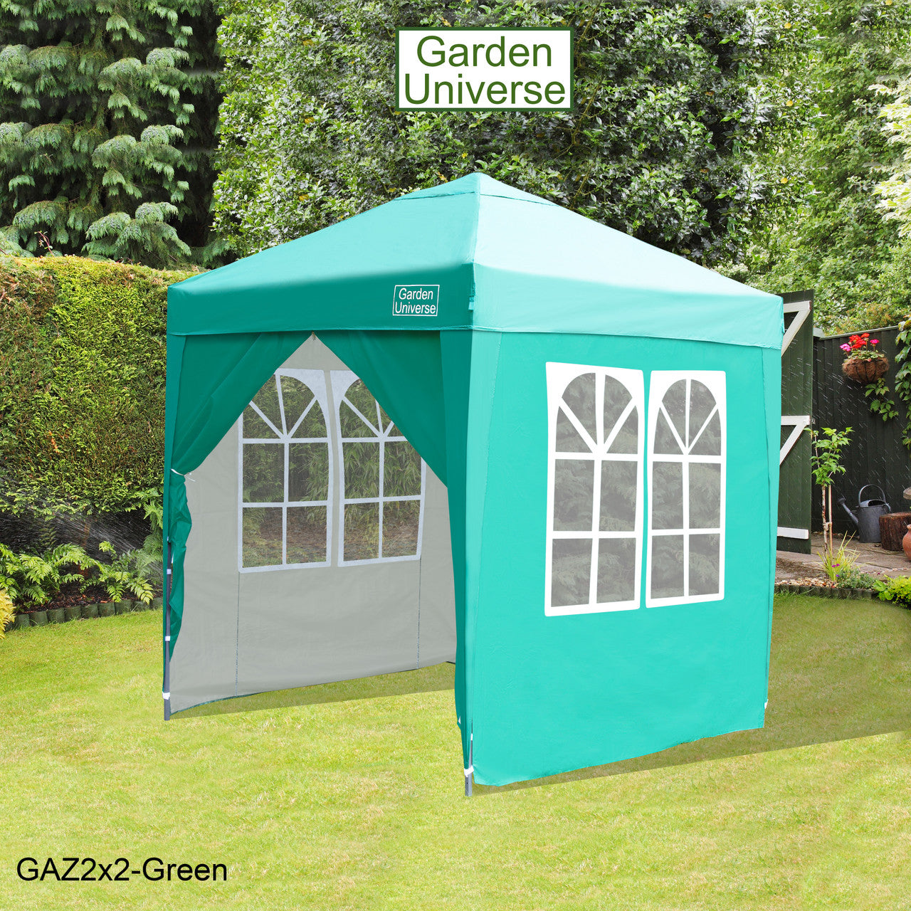 Gazebo 2m x 2m Pop Up in Green with Heavy Duty Frame GAZ2x2-Green