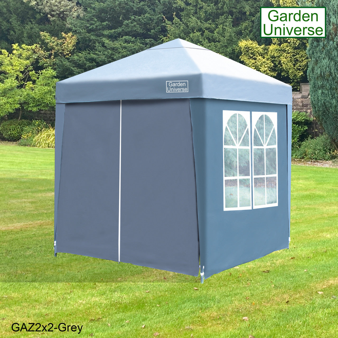 Gazebo 2m x 2m Pop Up in Grey with Heavy Duty Frame GAZ2x2-Grey