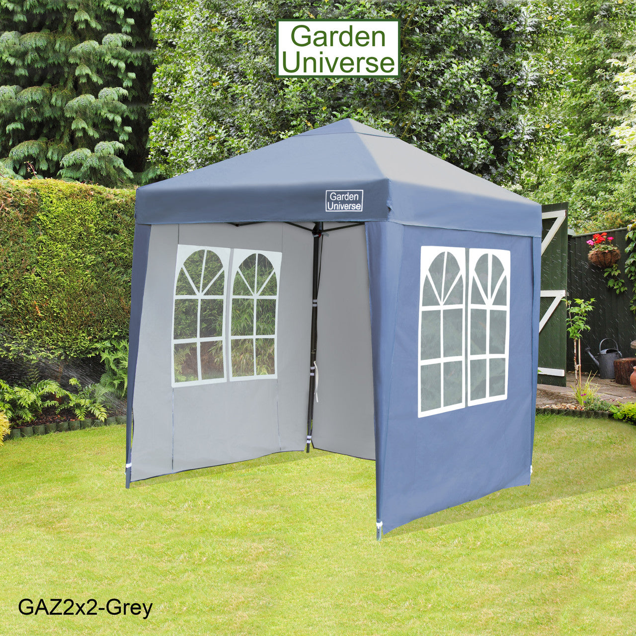 Gazebo 2m x 2m Pop Up in Grey with Heavy Duty Frame GAZ2x2-Grey