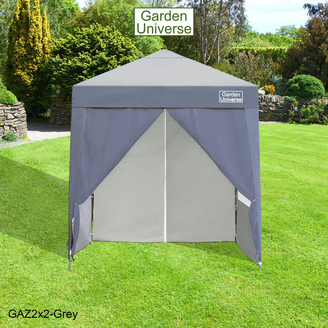 Gazebo 2m x 2m Pop Up in Grey with Heavy Duty Frame GAZ2x2-Grey