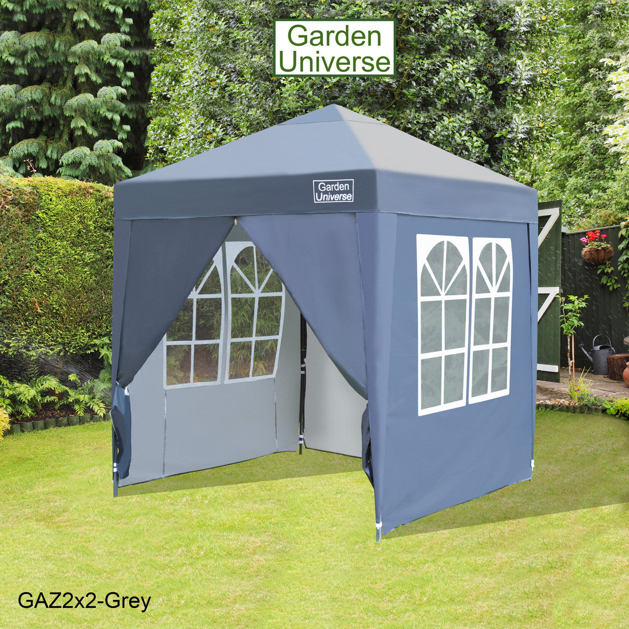 Gazebo 2m x 2m Pop Up in Grey with Heavy Duty Frame GAZ2x2-Grey