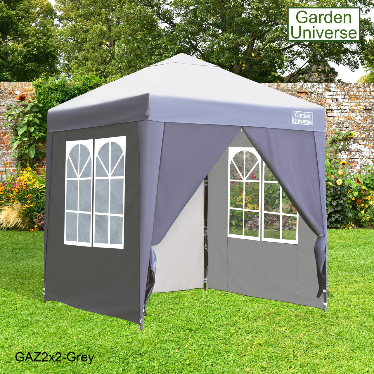 Gazebo 2m x 2m Pop Up in Grey with Heavy Duty Frame GAZ2x2-Grey