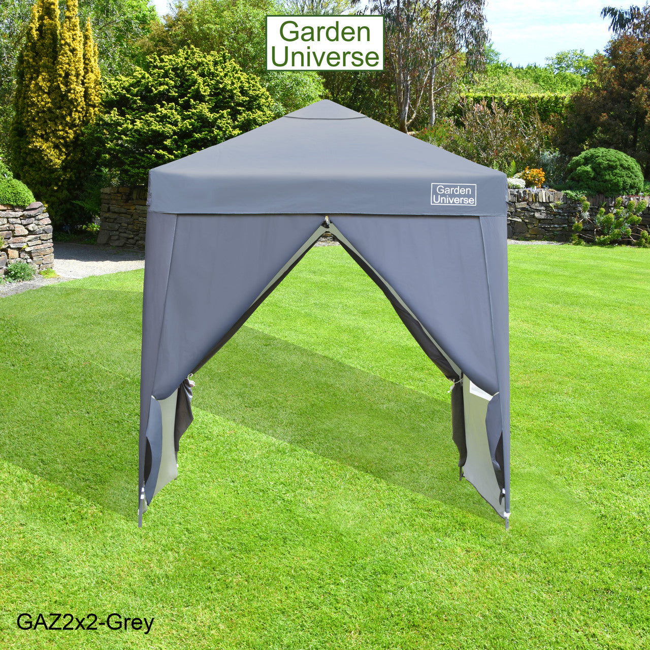 Gazebo 2m x 2m Pop Up in Grey with Heavy Duty Frame GAZ2x2-Grey