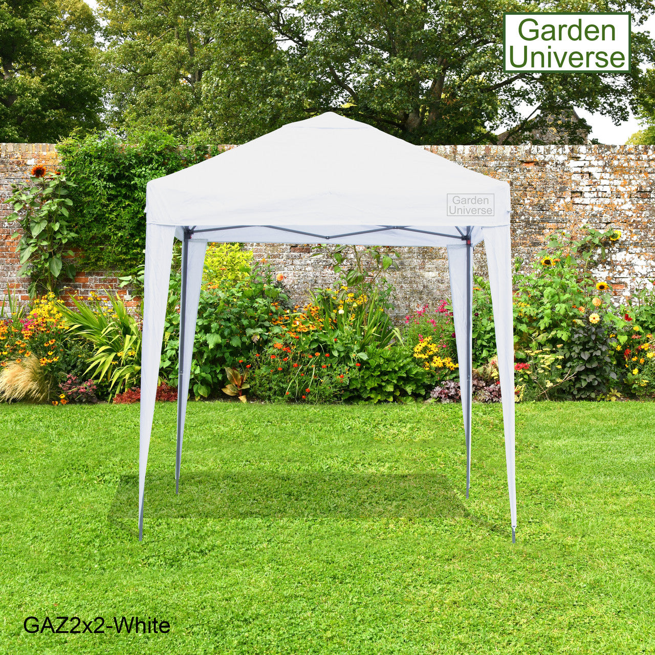 Gazebo 2m x 2m Pop Up in White with Heavy Duty Frame GAZ2x2-White