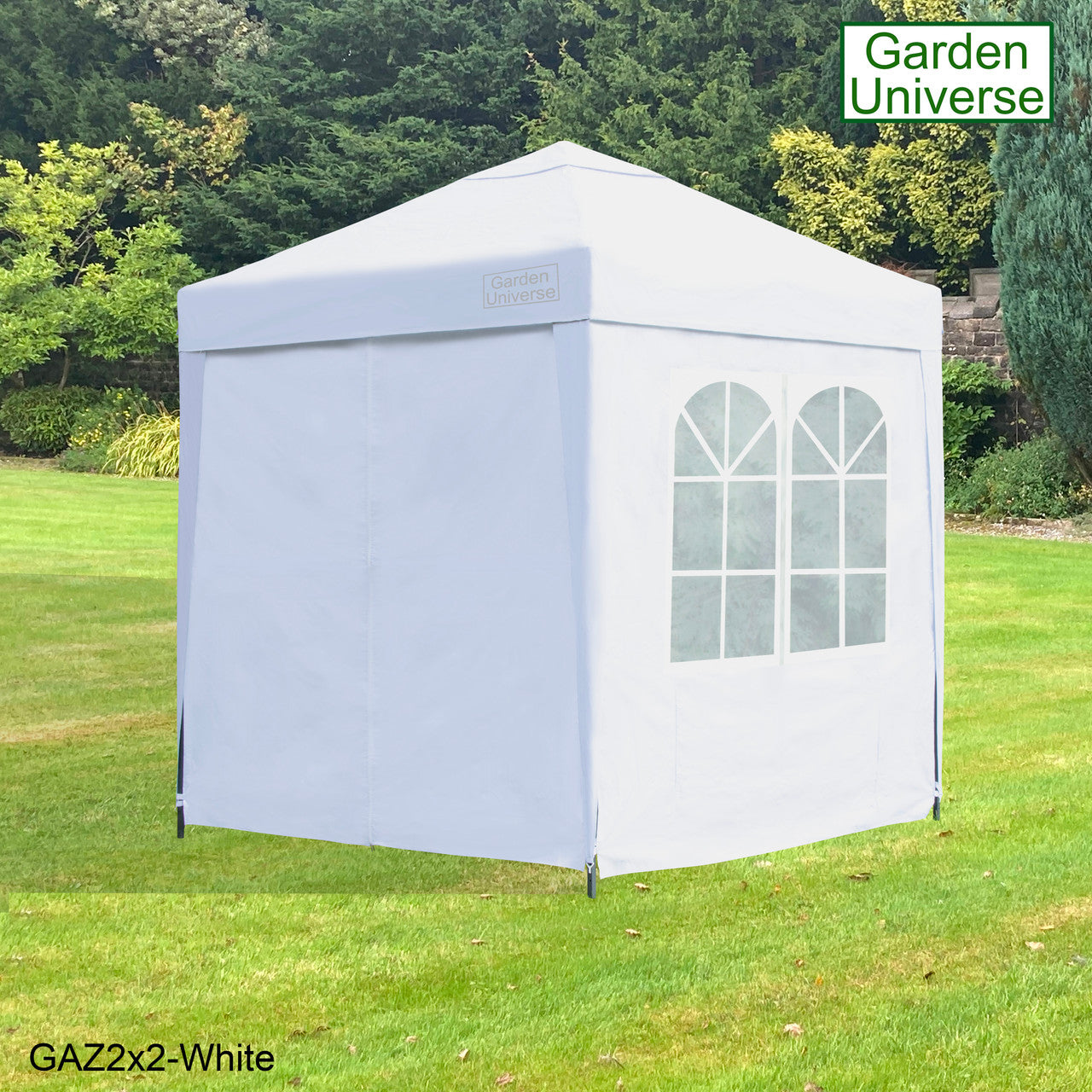 Gazebo 2m x 2m Pop Up in White with Heavy Duty Frame GAZ2x2-White