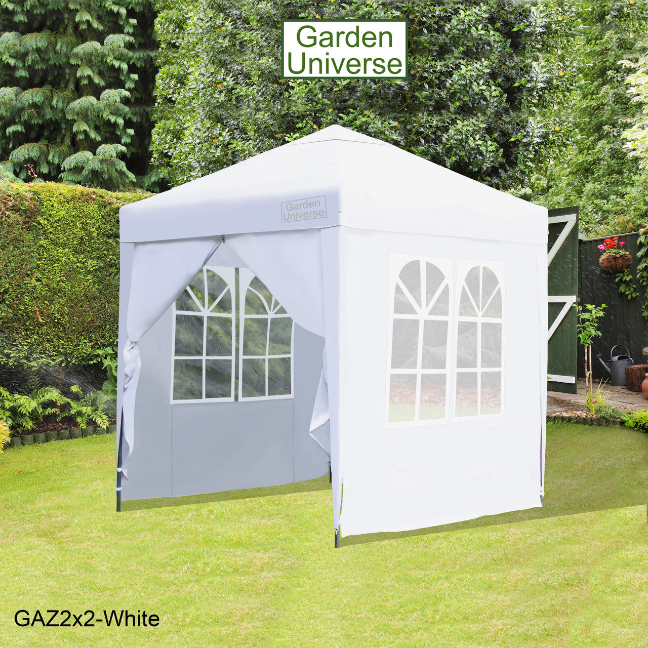 Gazebo 2m x 2m Pop Up in White with Heavy Duty Frame GAZ2x2-White