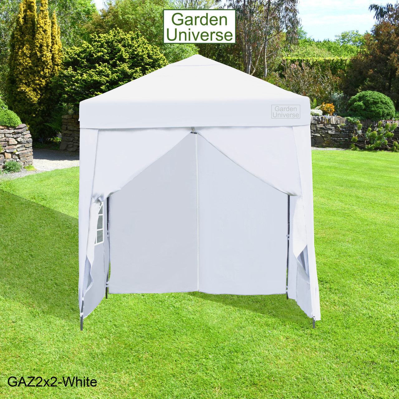 Gazebo 2m x 2m Pop Up in White with Heavy Duty Frame GAZ2x2-White