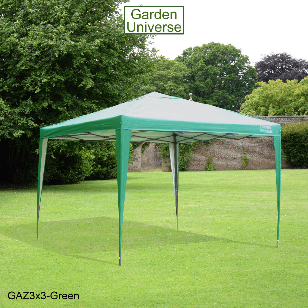 Gazebo 3m x 3m Pop Up in Green with Heavy Duty Frame GAZ3x3-Green