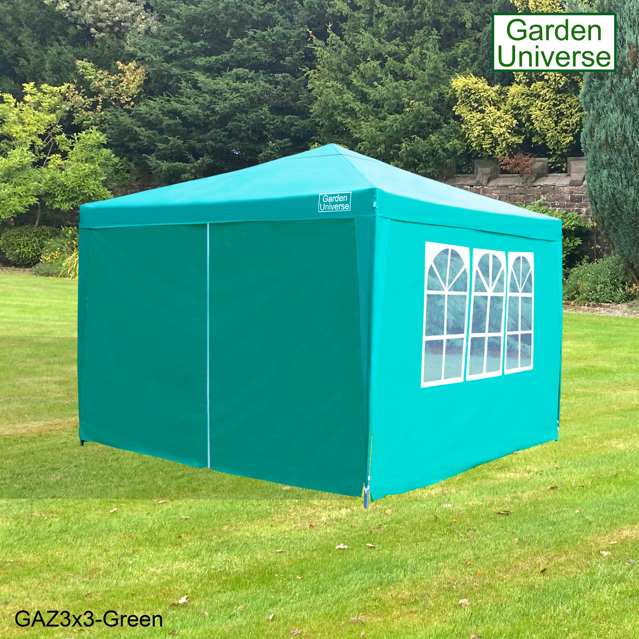 Gazebo 3m x 3m Pop Up in Green with Heavy Duty Frame GAZ3x3-Green