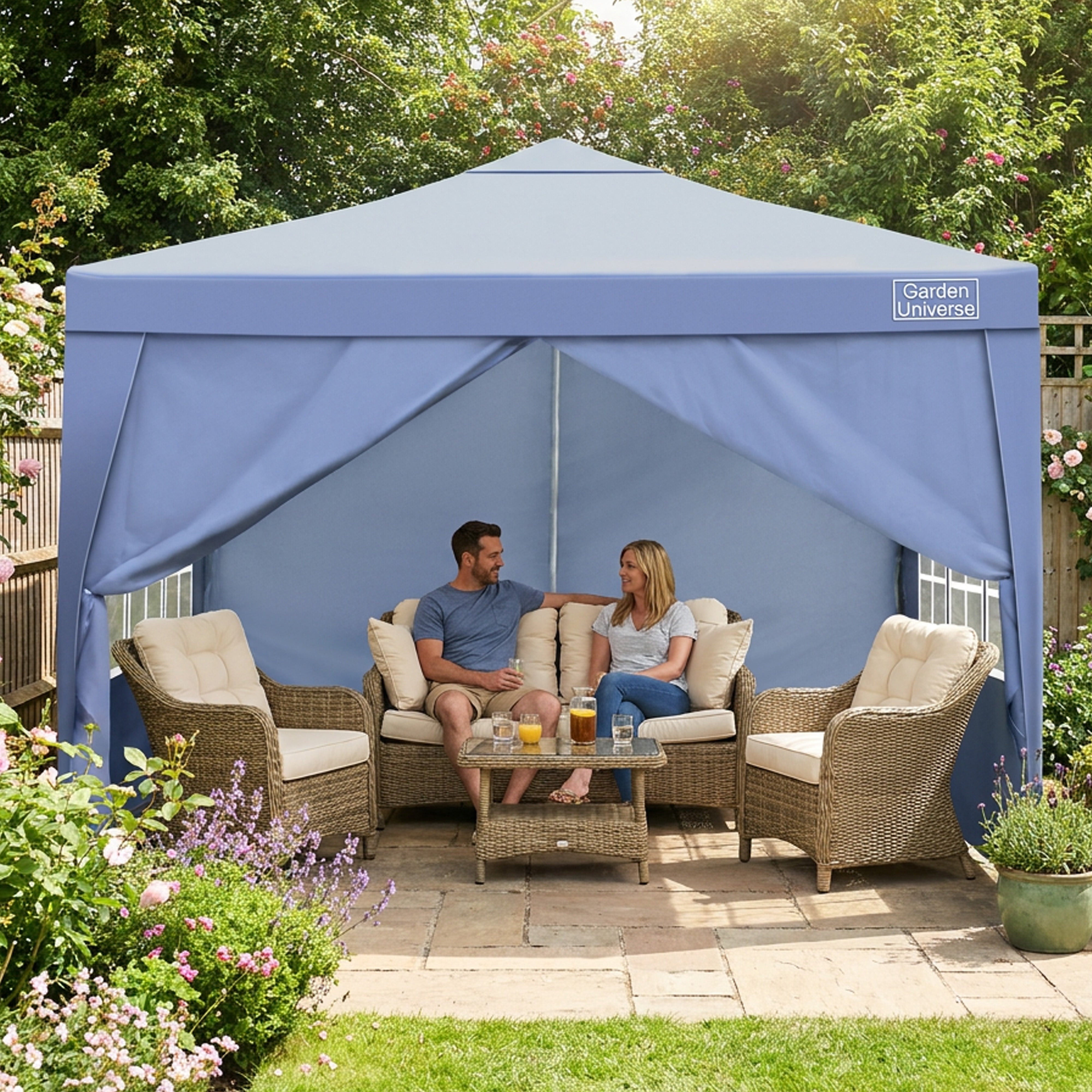 Gazebo 3m x 3m Pop Up in Grey with Heavy Duty Frame GAZ3x3-Grey