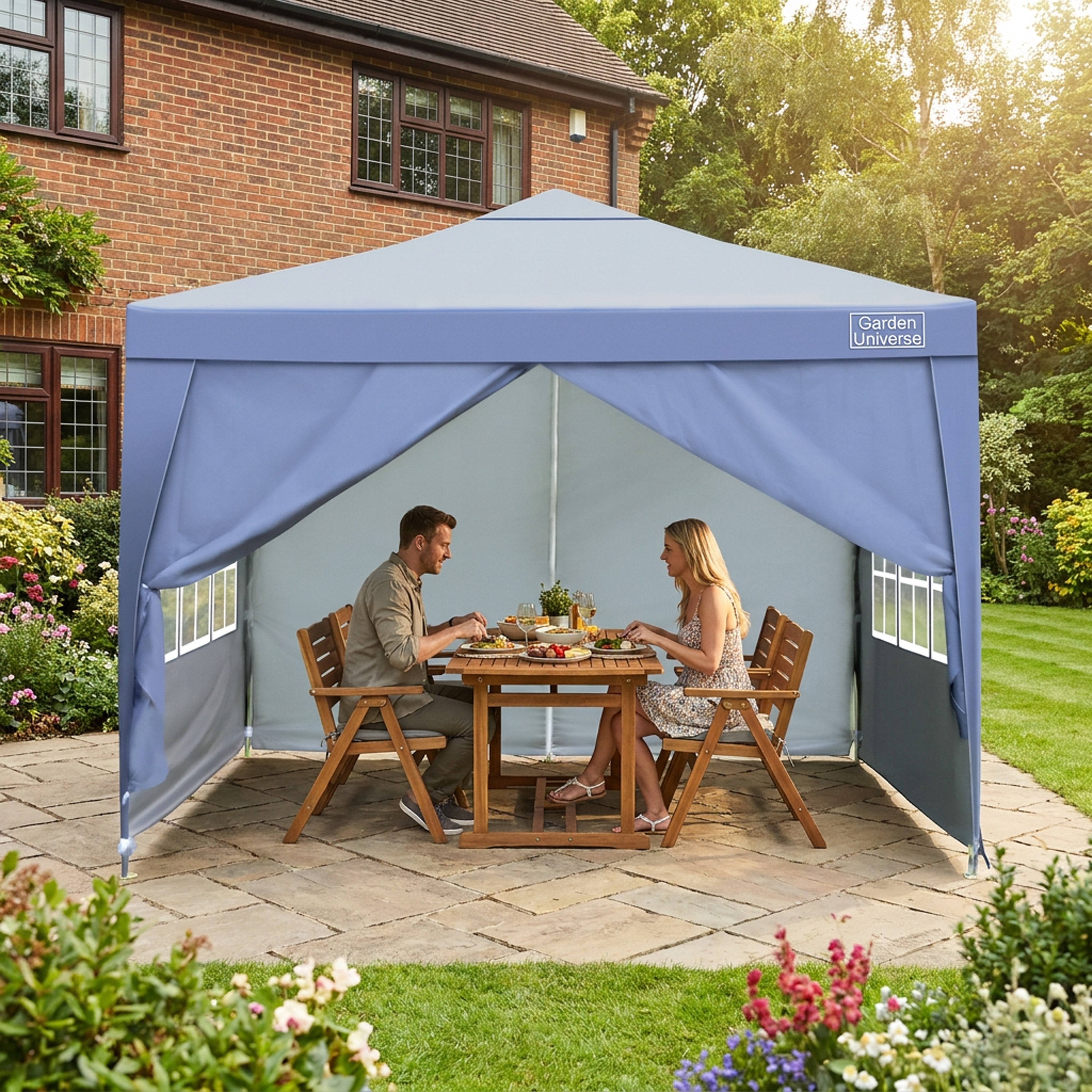 Gazebo 3m x 3m Pop Up in Grey with Heavy Duty Frame GAZ3x3-Grey