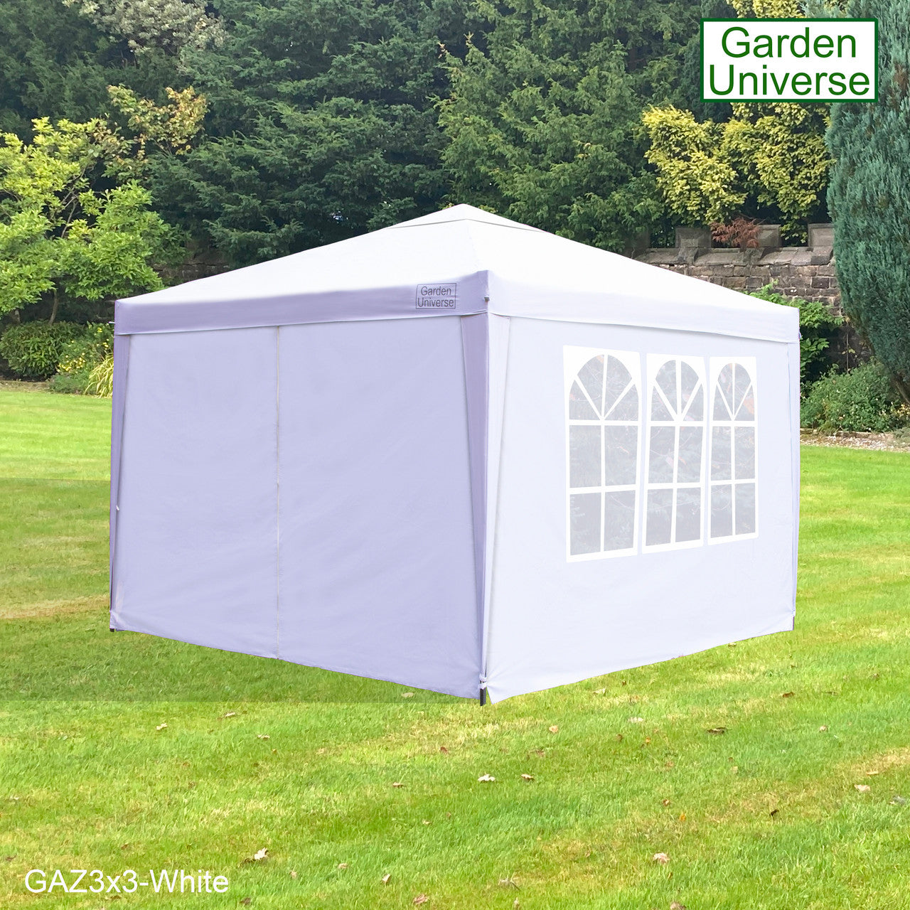 Gazebo 3m x 3m Pop Up in White with Heavy Duty Frame GAZ3x3-White