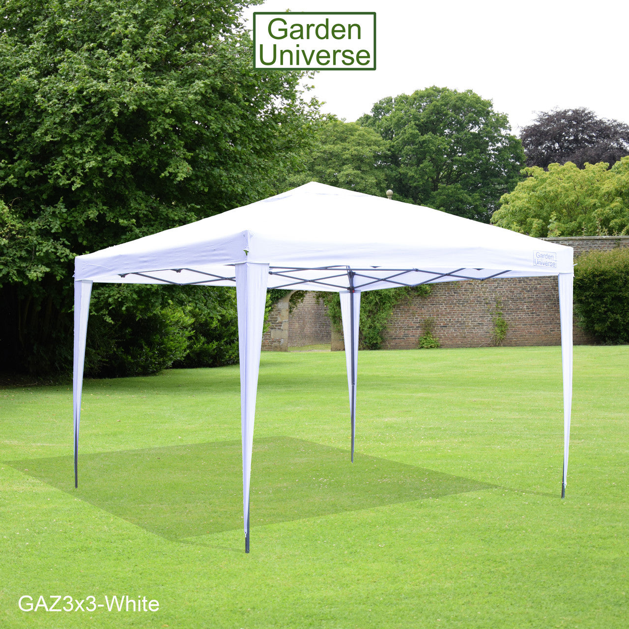 Gazebo 3m x 3m Pop Up in White with Heavy Duty Frame GAZ3x3-White