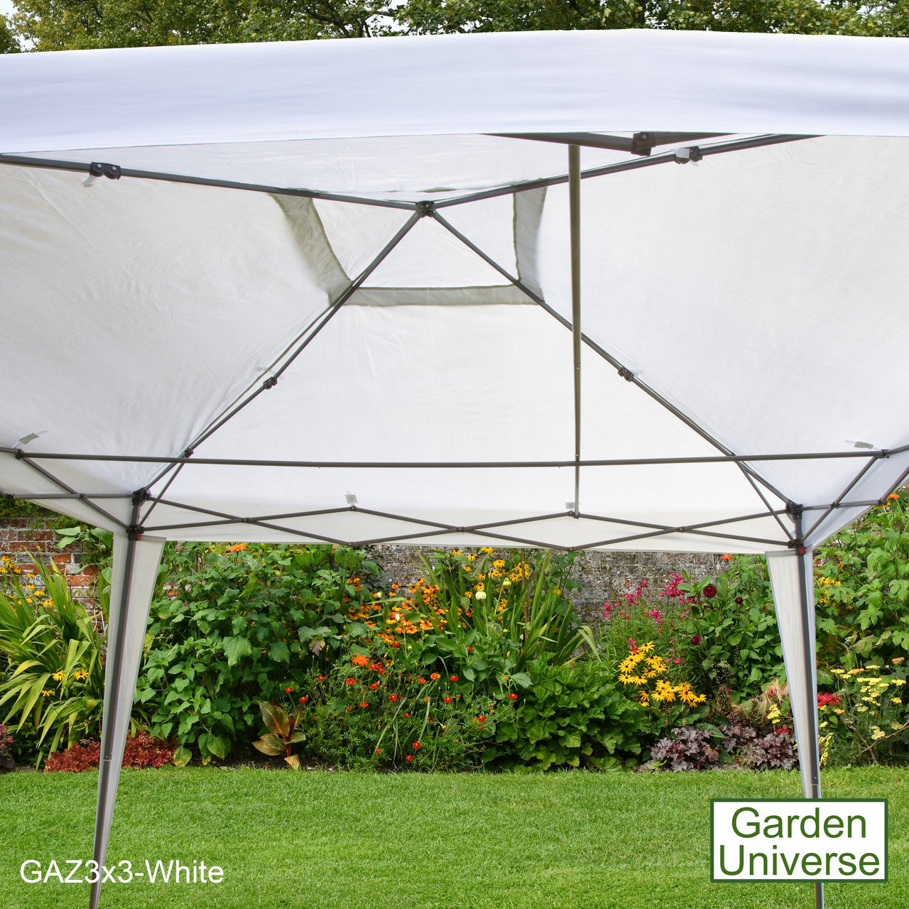 Gazebo 3m x 3m Pop Up in White with Heavy Duty Frame GAZ3x3-White