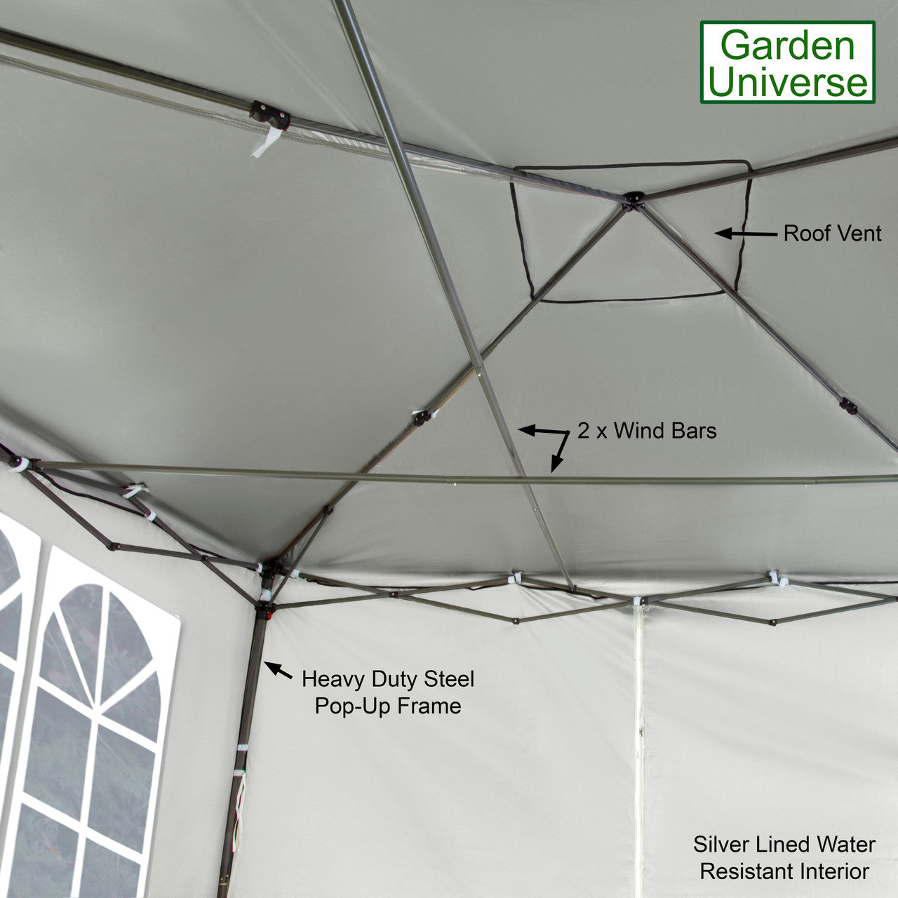 Gazebo 3m x 3m Pop Up in Green with Heavy Duty Frame GAZ3x3-Green