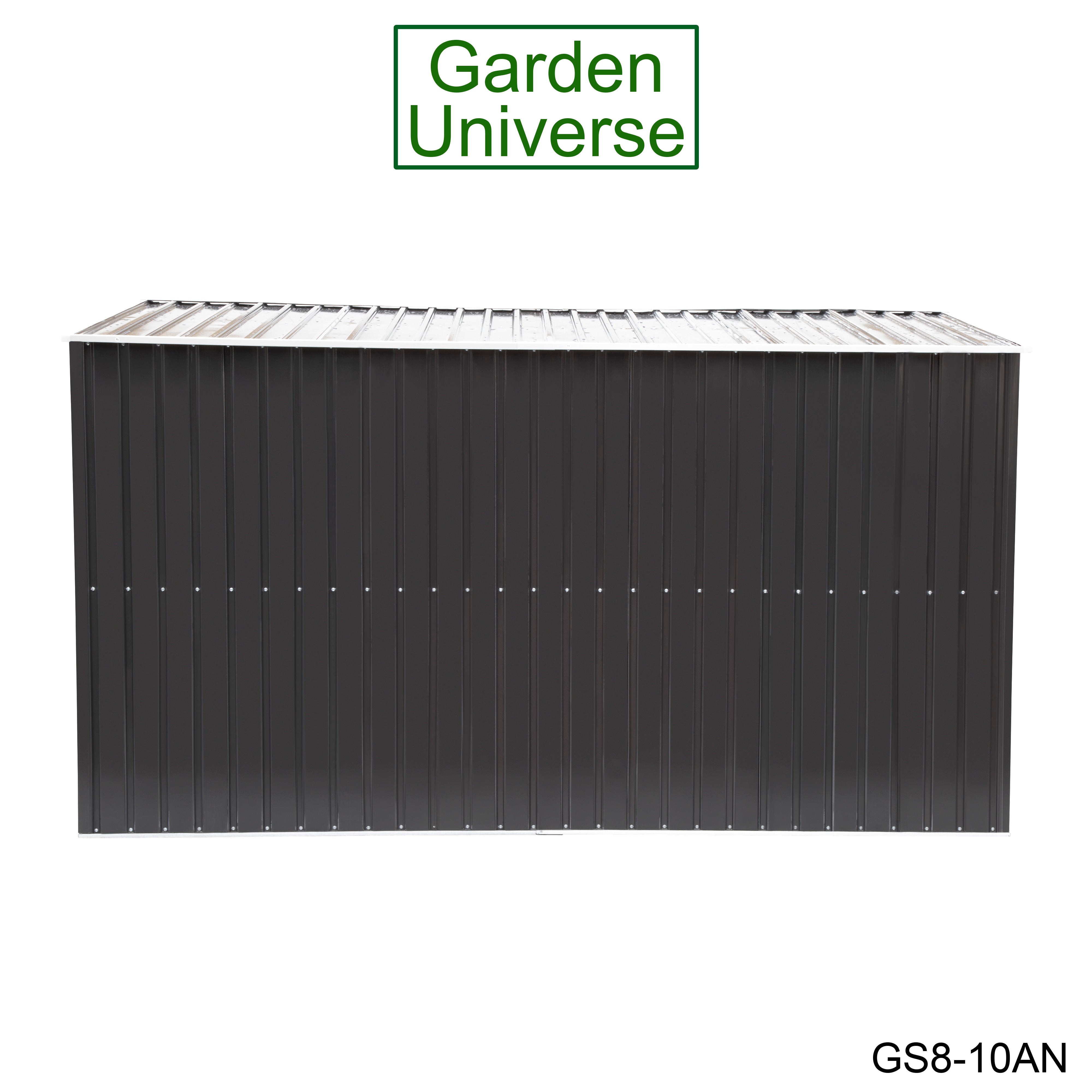 Metal Garden Shed 8' x 10' Storage in Anthracite with Base Frame GS8-10AN