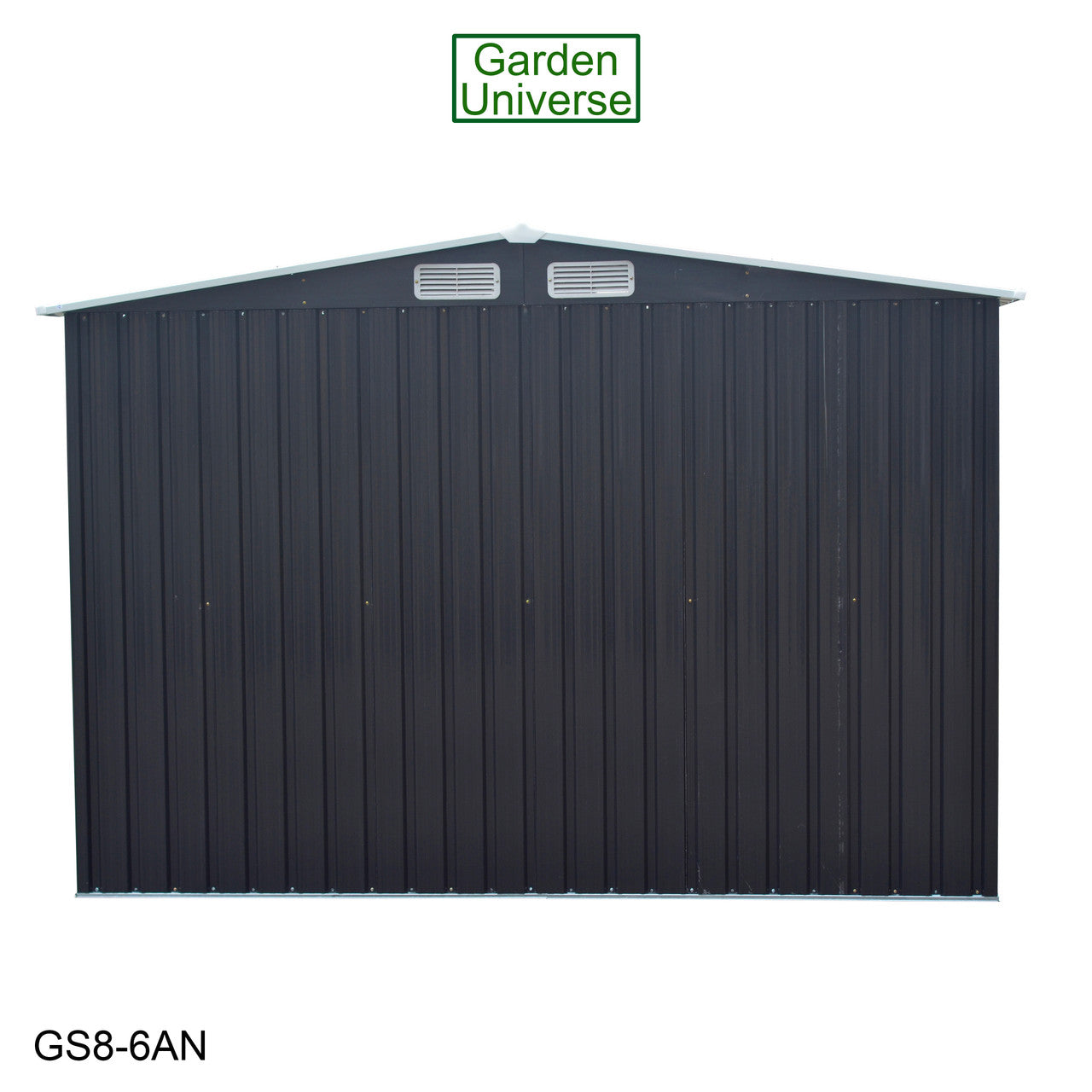 Metal Garden Shed 8' x 6' Storage in Anthracite with Base Frame GS8-6AN