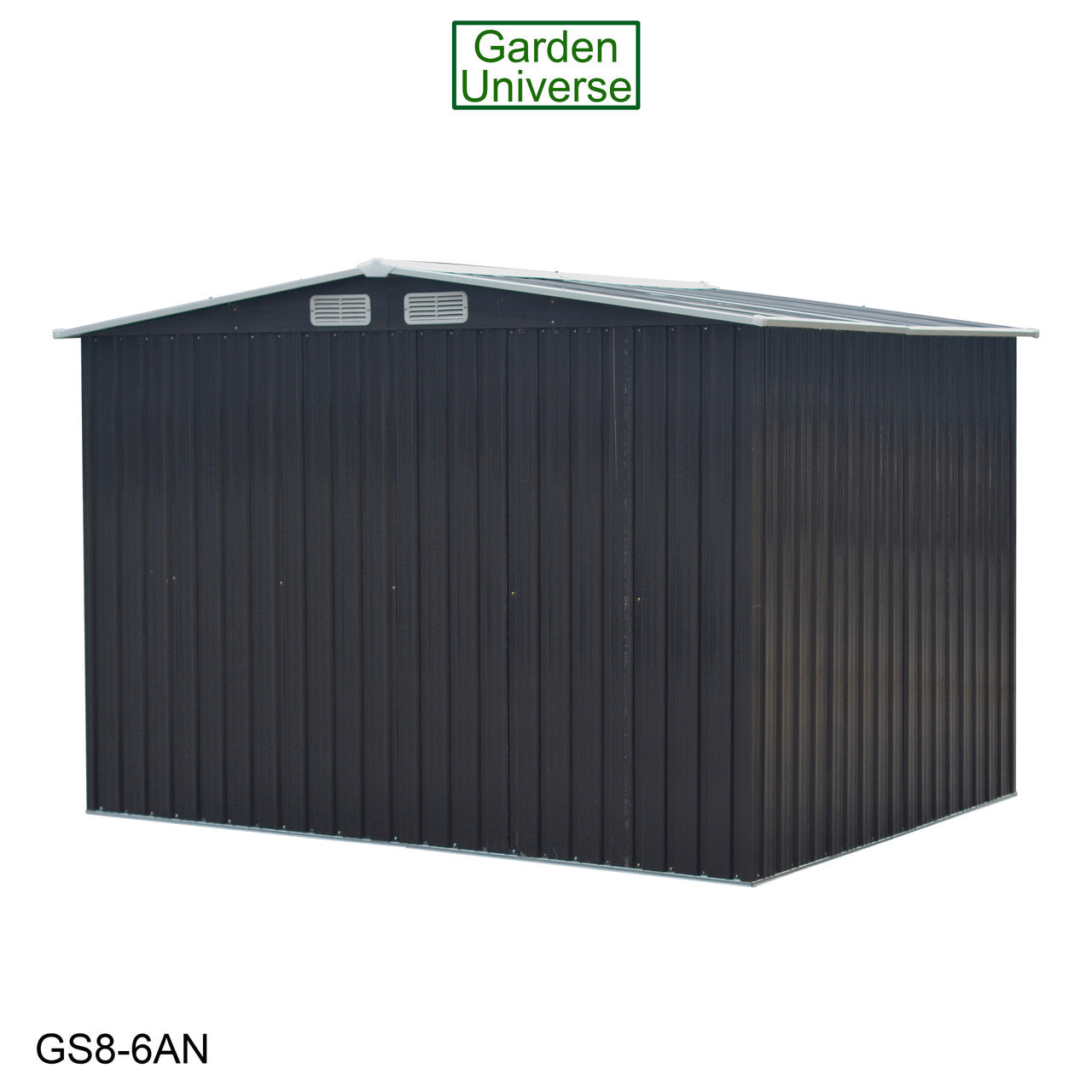 Metal Garden Shed 8' x 6' Storage in Anthracite with Base Frame GS8-6AN