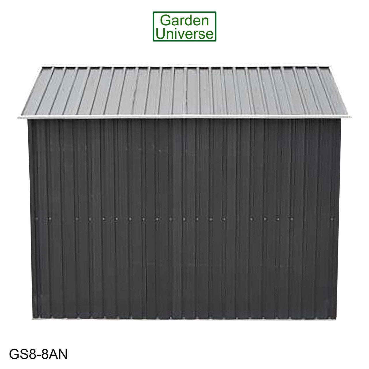 Metal Garden Shed 8' x 8' Storage in Anthracite with Base Frame GS8-8AN