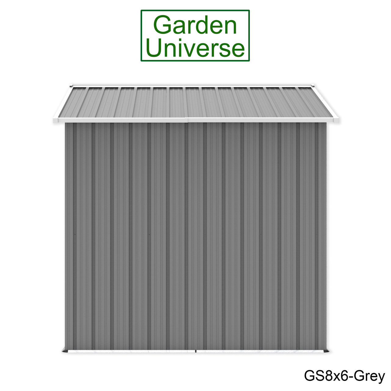 Metal Garden Shed 8' x 6' Storage in Grey with Base Frame GS8x6-Grey